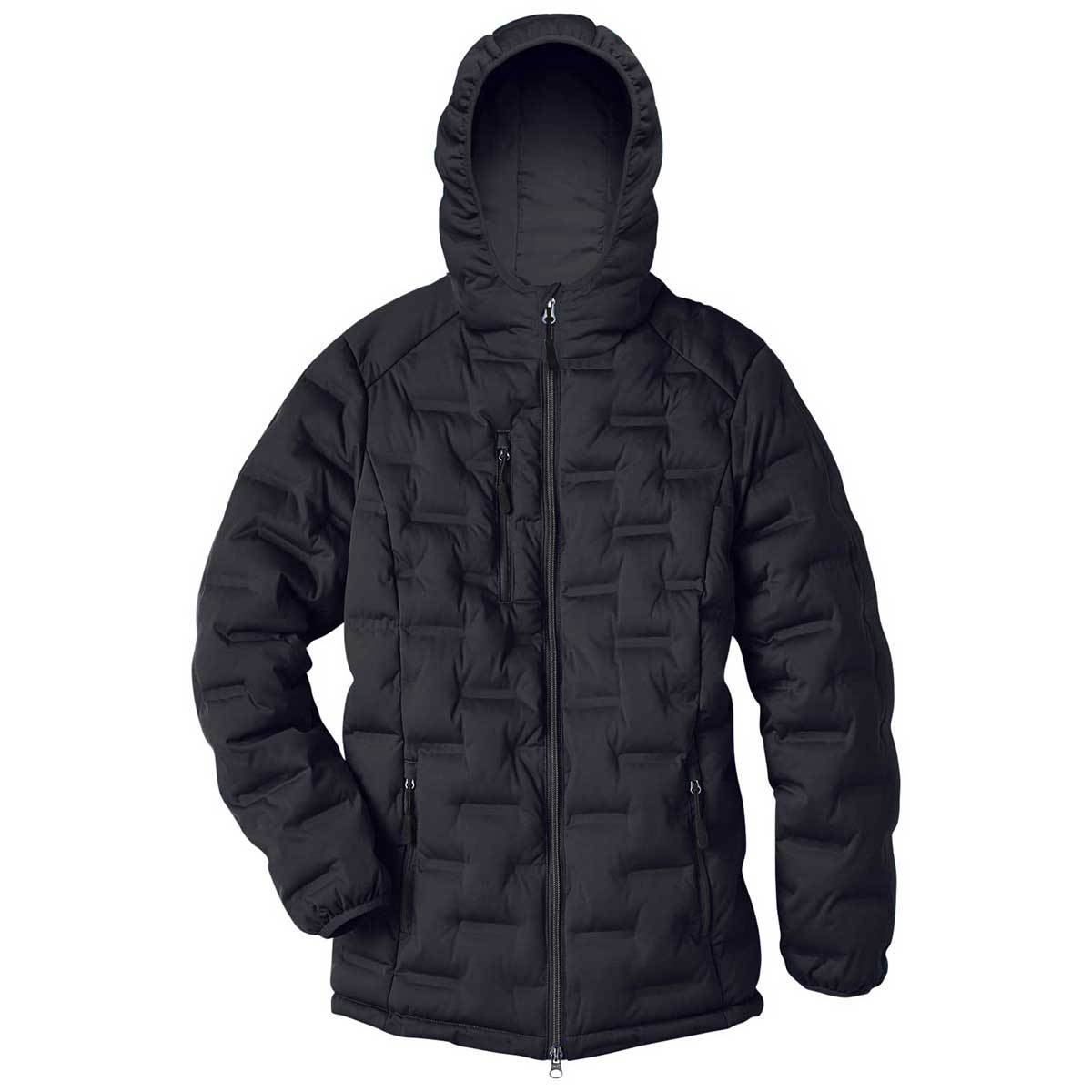 North End Women's Stylish Black/Carbon Loft Puffer Jacket