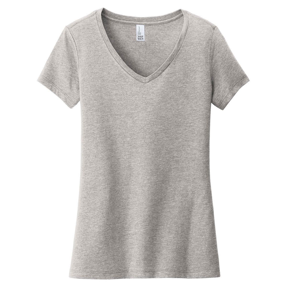 District Women's Light Heather Grey 'Very Important' V-Neck Tee