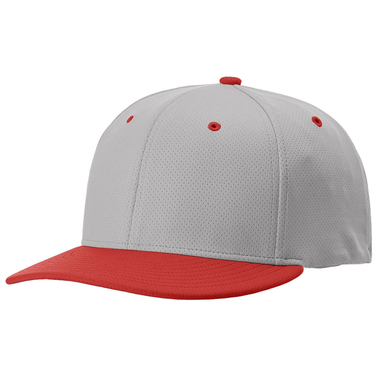 Richardson Grey/Red Matrix R-Flex Cap: Stylish Branding Essential
