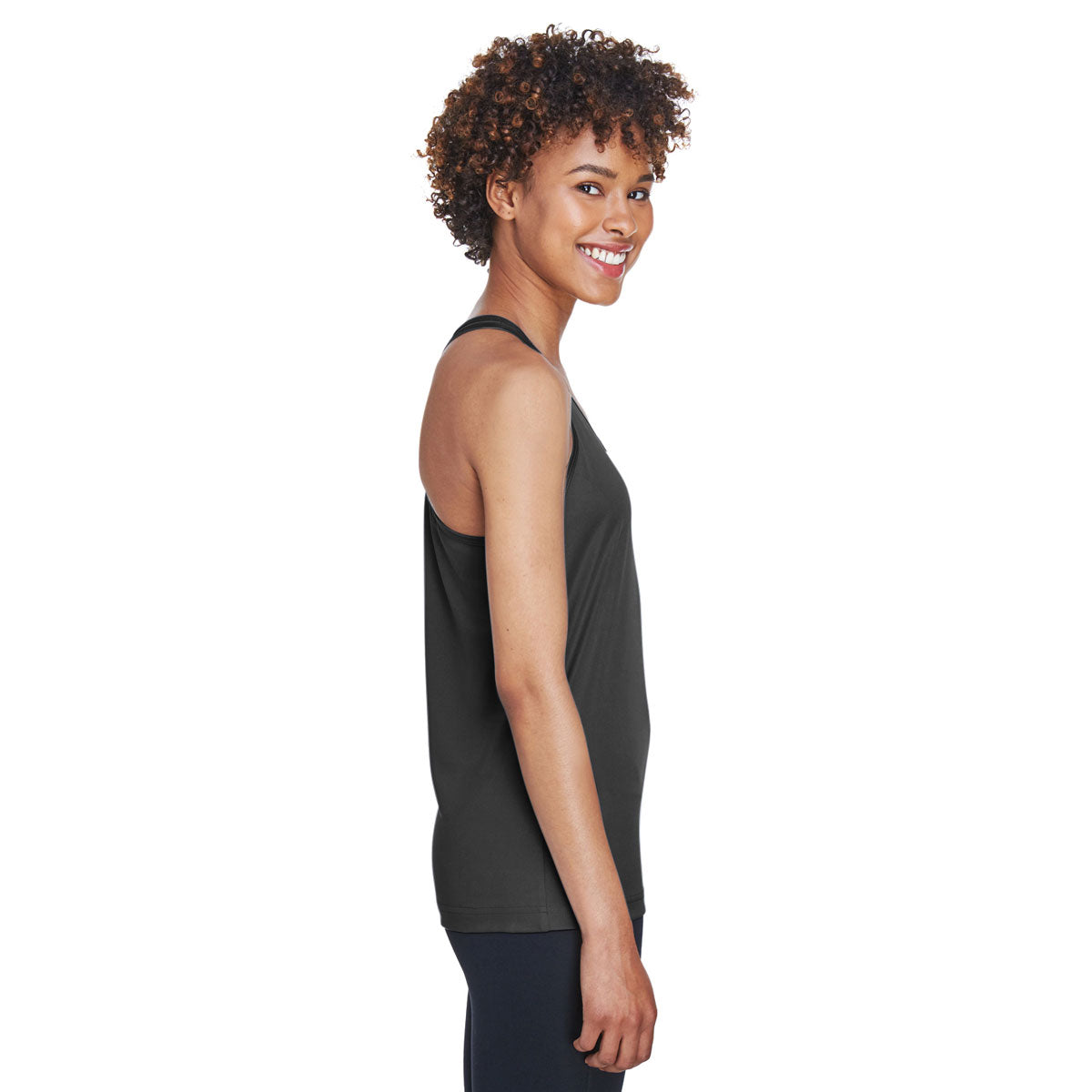 Team 365 Women's Black Zone Performance Racerback Tank - A Must - Have for Active Women!