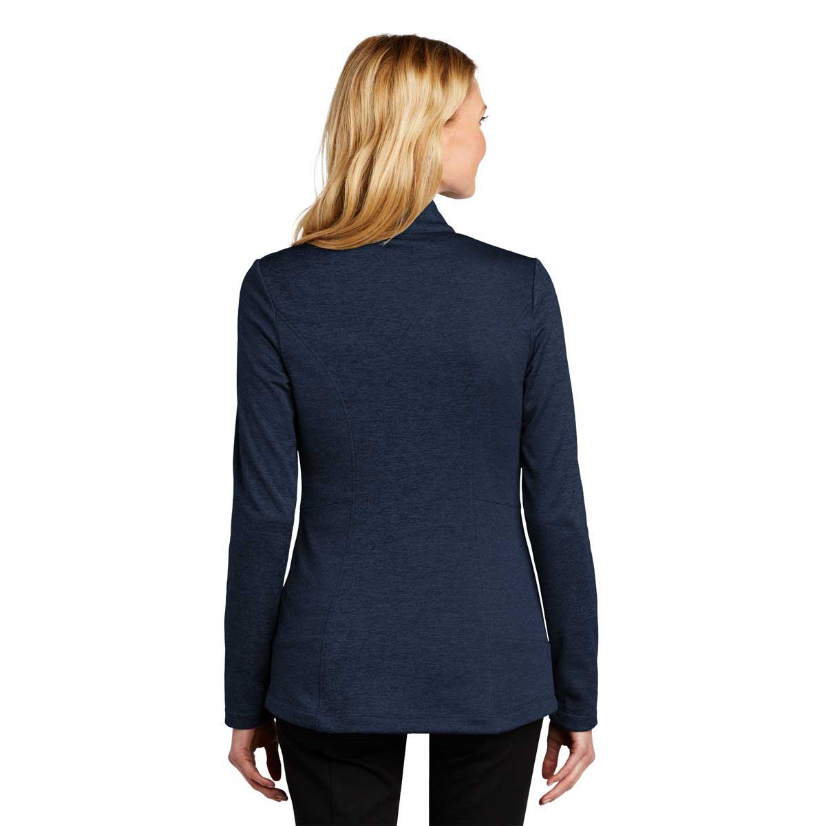 Port Authority Women's Trendy River Blue Navy Heather Fleece Jacket