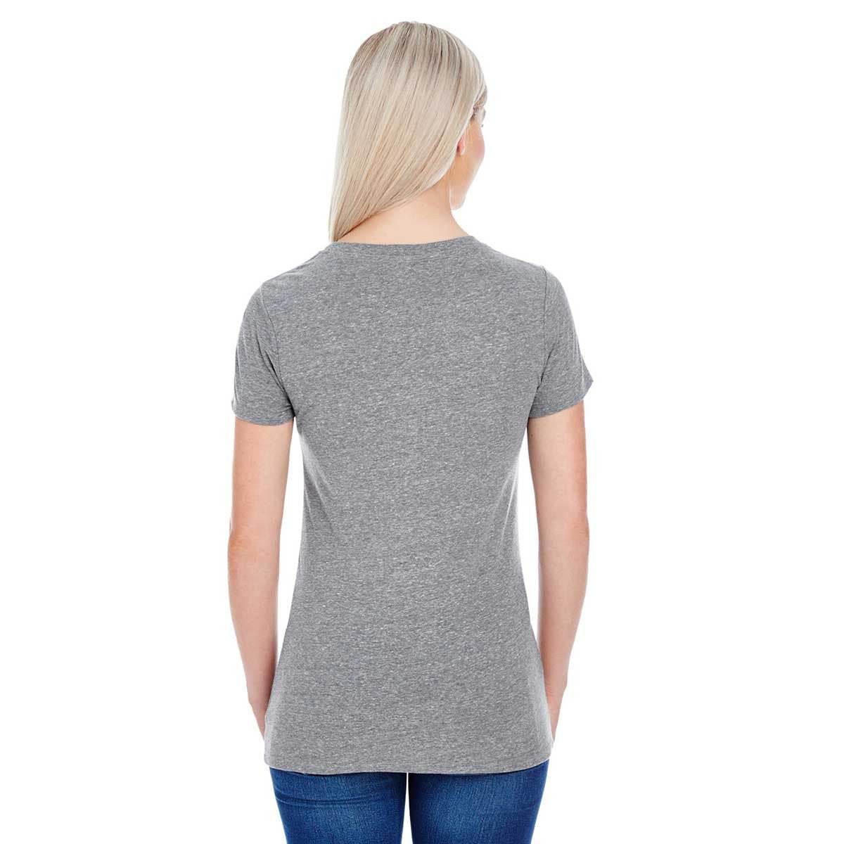 Threadfast Women's Stylish Grey Triblend Short-Sleeve T-Shirt - A Summer Must-Have!
