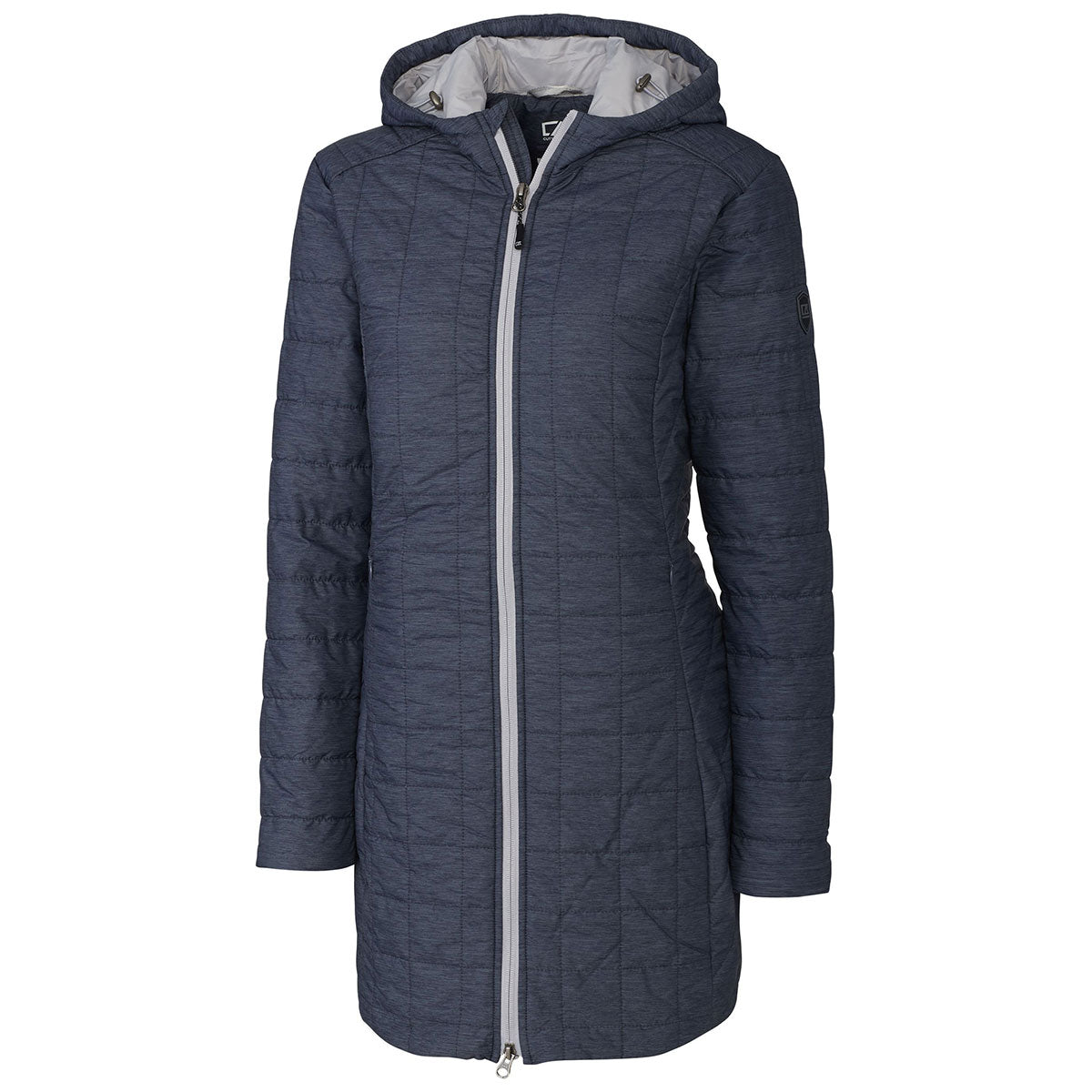 Cutter & Buck Women's Stunning Anthracite Melange Rainier Long Jacket