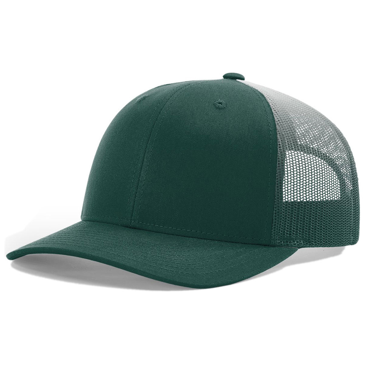 Richardson Dark Green/White Fade Printed Mesh Trucker Hat - Ideal for Outdoor Promotions