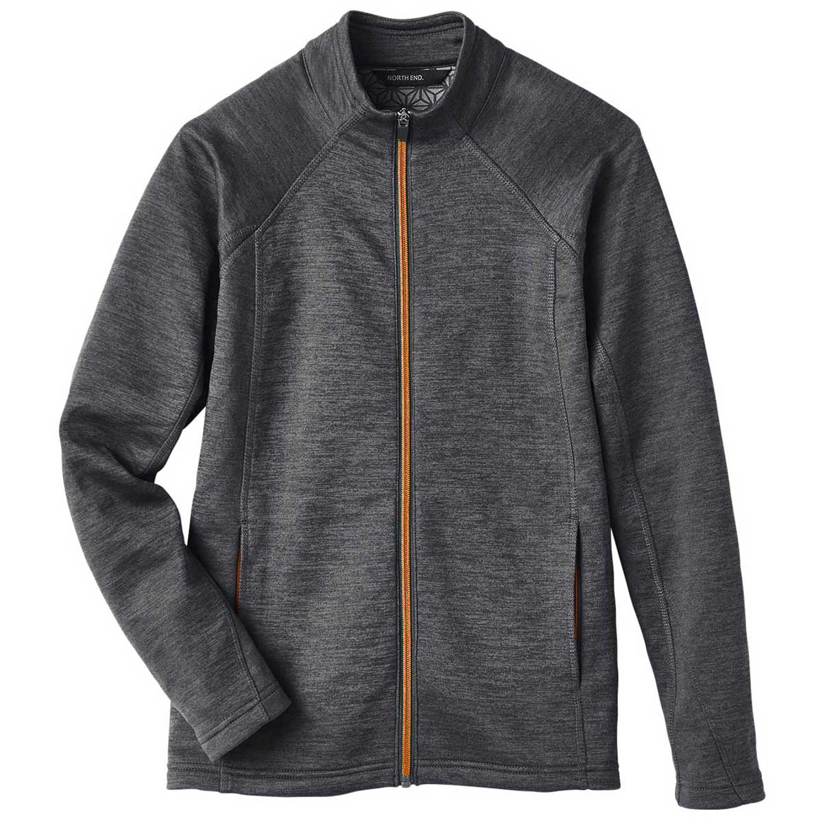 North End Women's Stunning Black Heather/Orange Soda Flux 2.0 Full-Zip Jacket