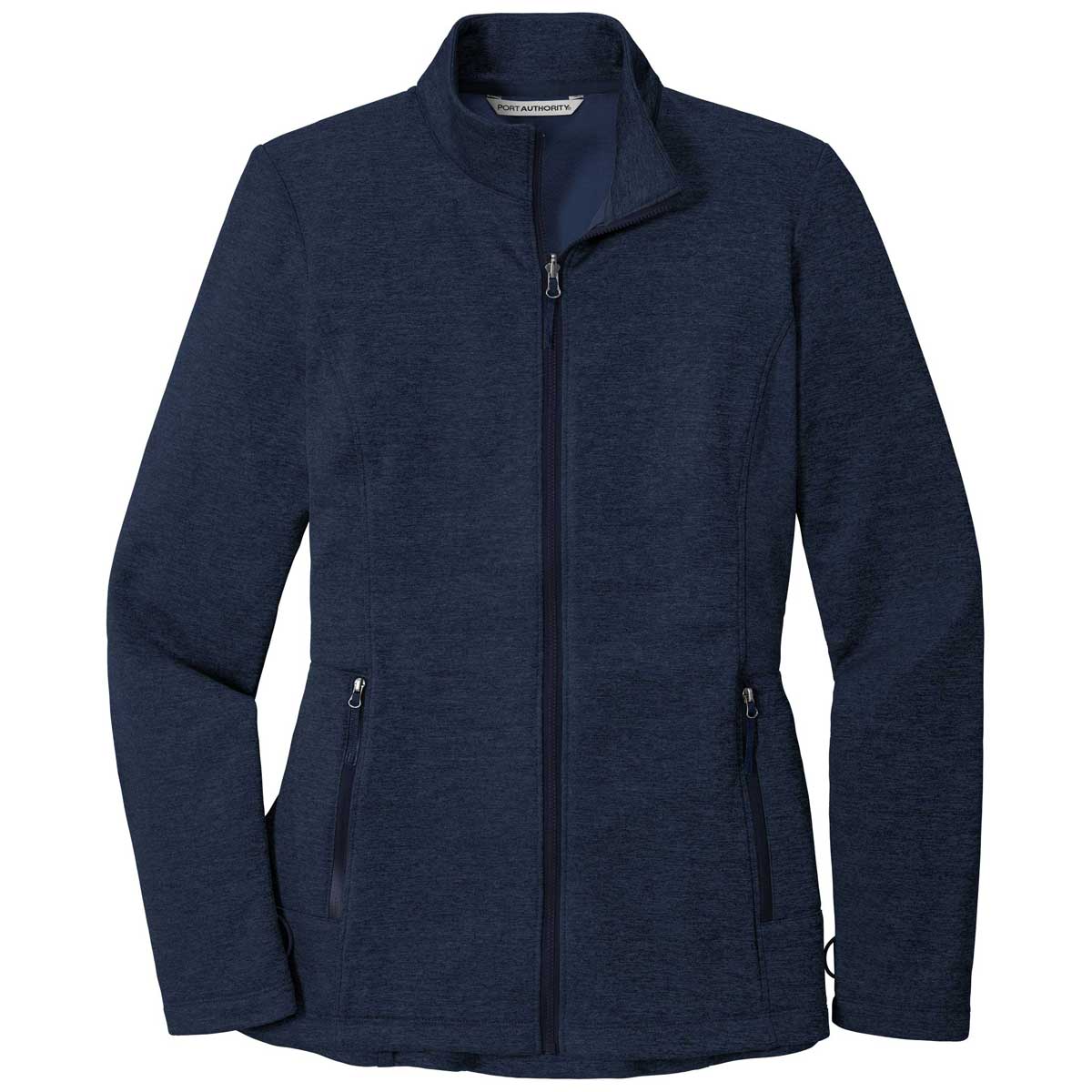 Port Authority Women's Trendy River Blue Navy Heather Fleece Jacket