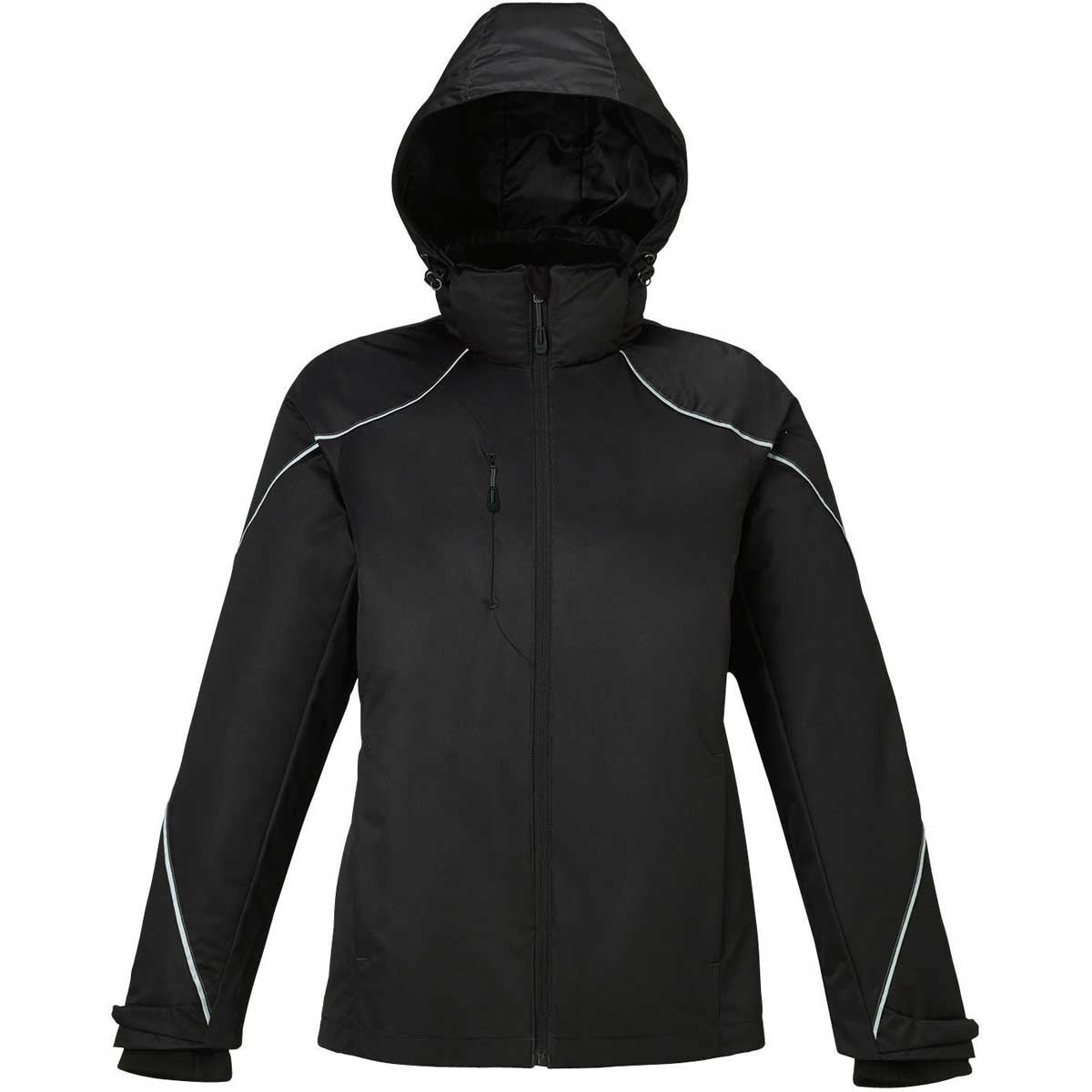 North End Women's Stylish Black Angle 3-In-1 Bonded Fleece Liner Jacket