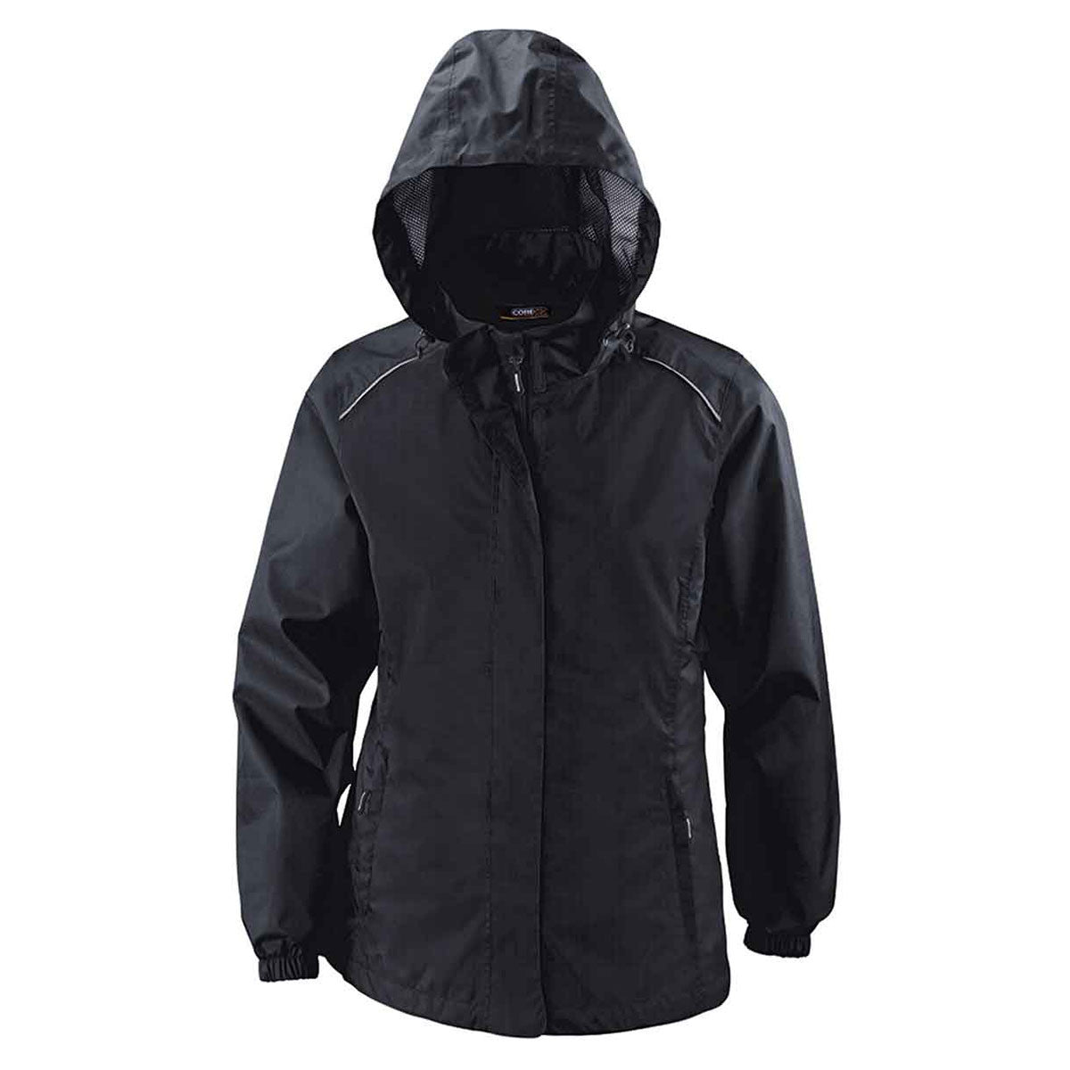 Core 365 Women's Black Climate-Ready Sealed Lightweight Ripstop Jacket: Stand Out Everywhere!