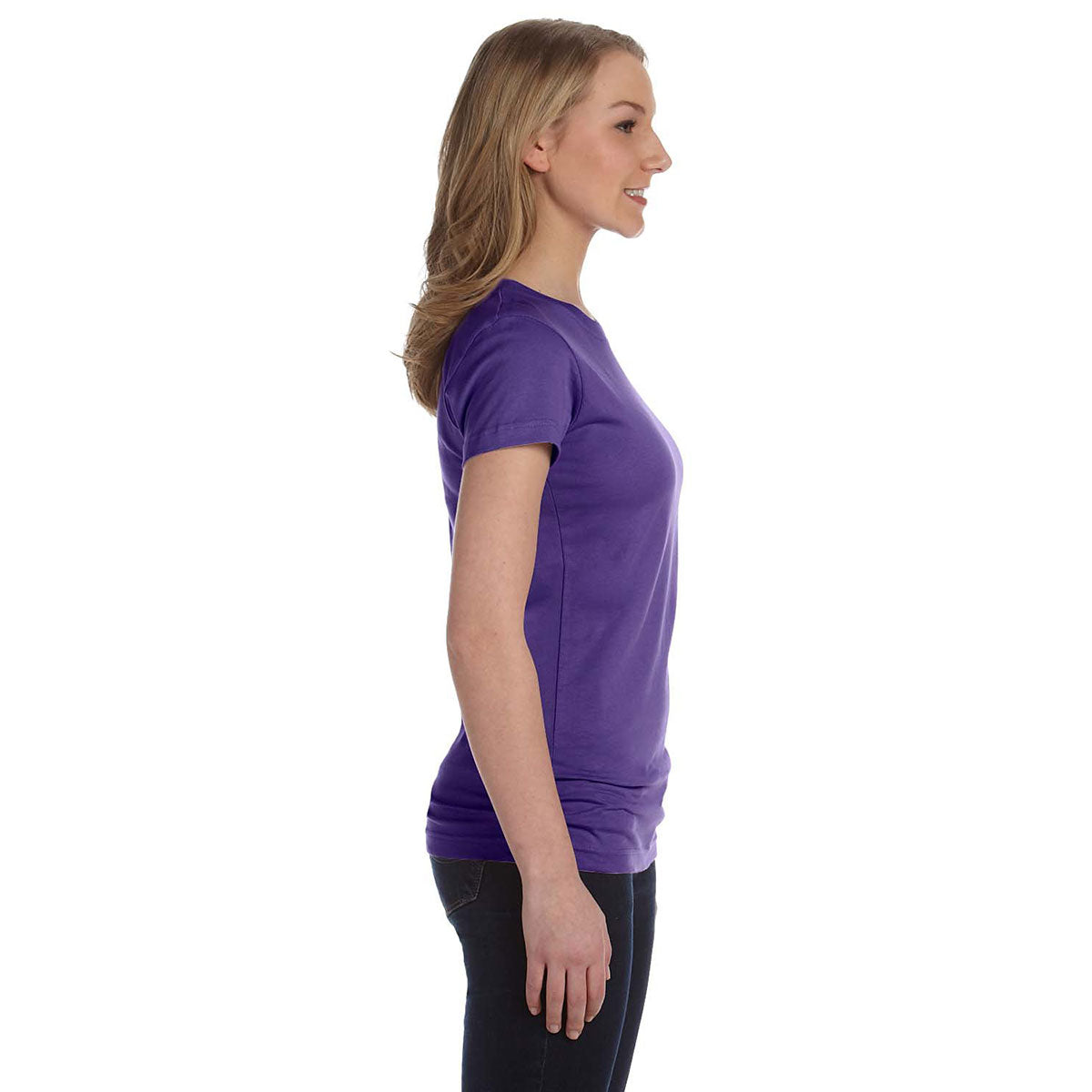 LAT Women's Purple Junior Fit Premium Jersey T-Shirt - A Must-Have for Your Brand!