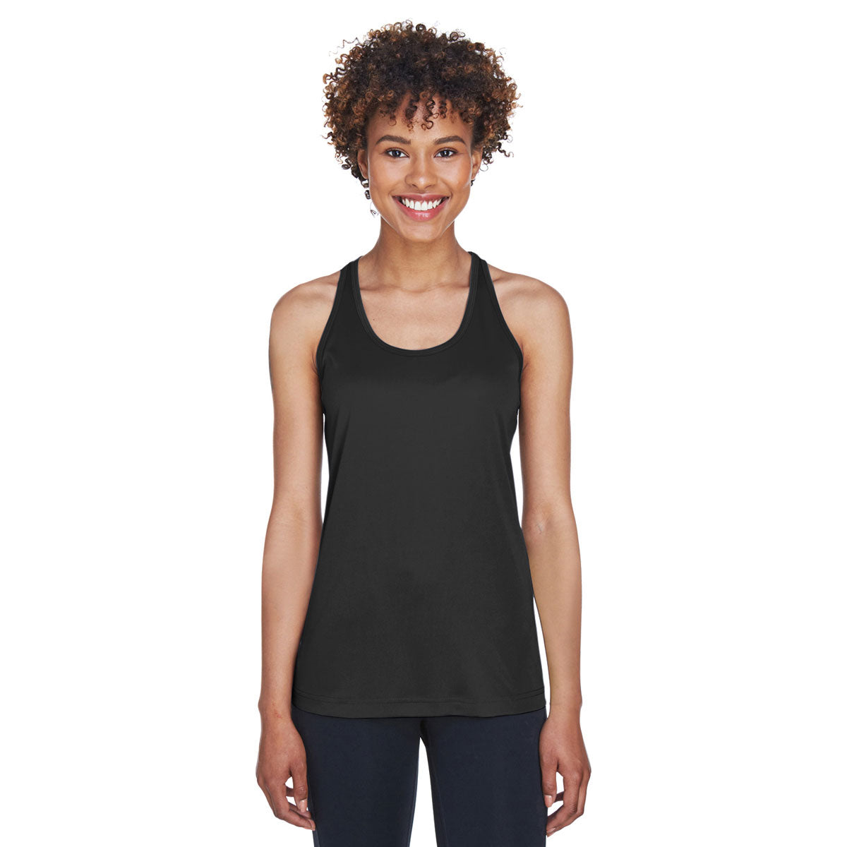 Team 365 Women's Black Zone Performance Racerback Tank - A Must - Have for Active Women!