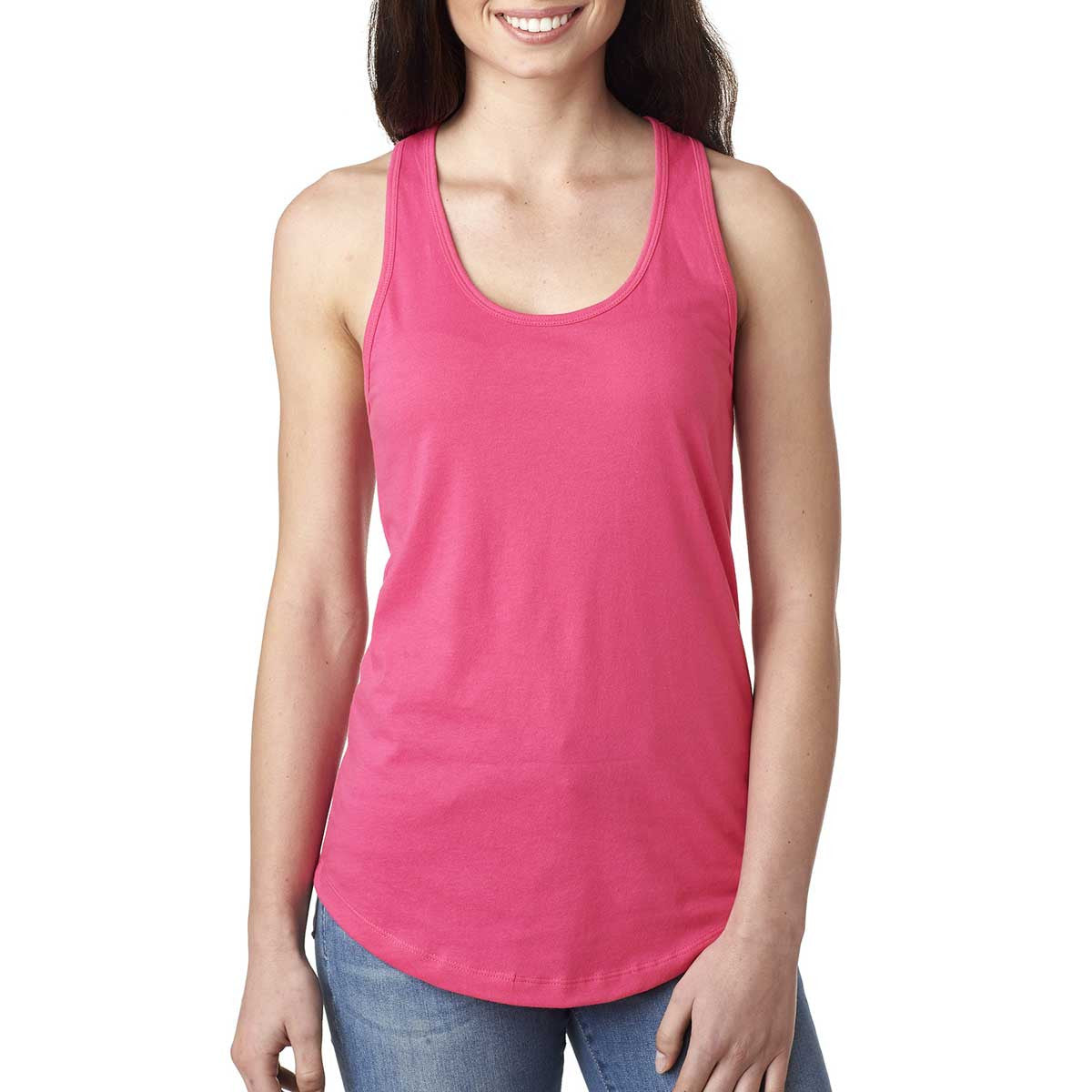 Next Level Women's Stunning Hot Pink Ideal Racerback Tank