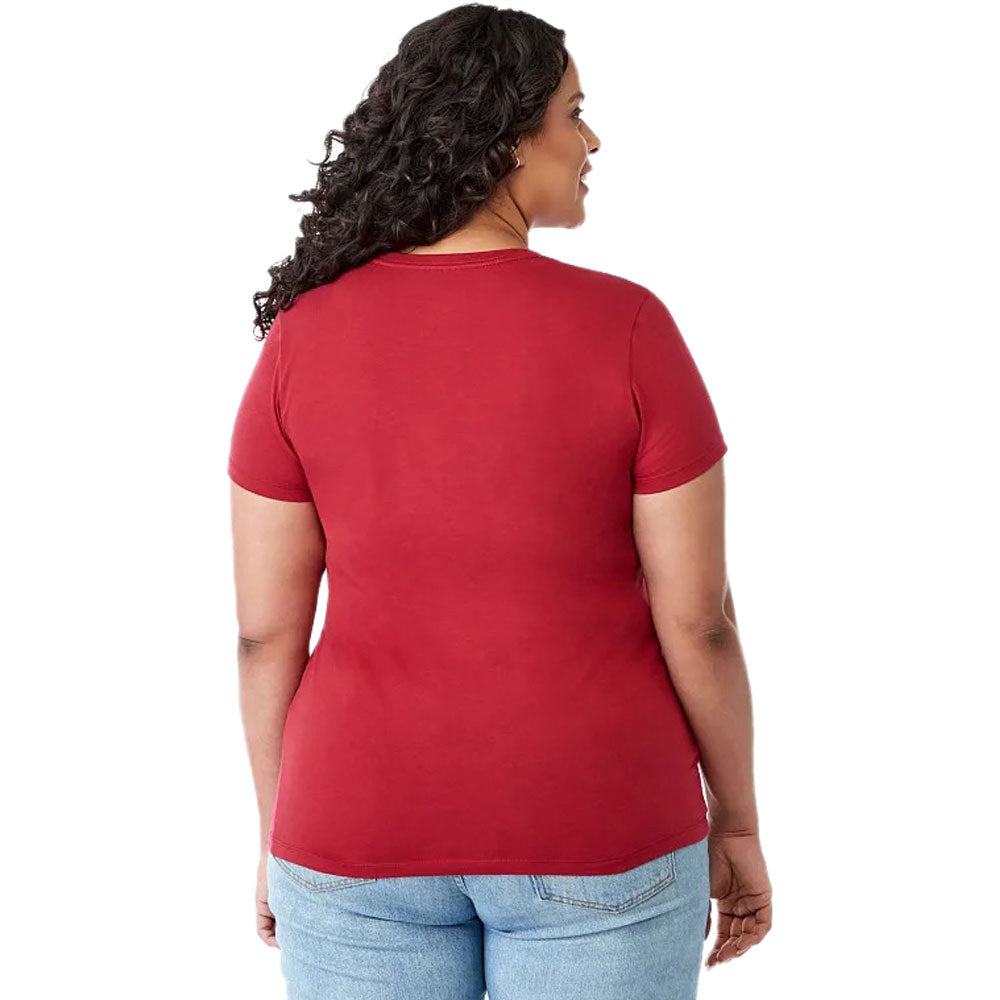 Elevate Women's Stylish Vintage Red Somoto Eco Short Sleeve Tee