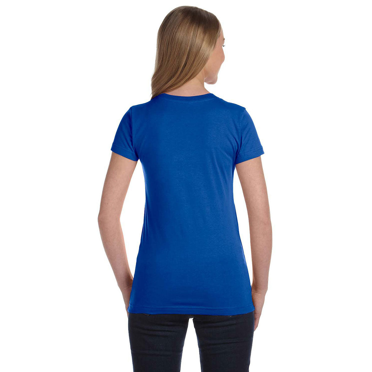 LAT Women's Royal Junior Fit Premium Jersey T-Shirt - Ideal for Brand Promotion