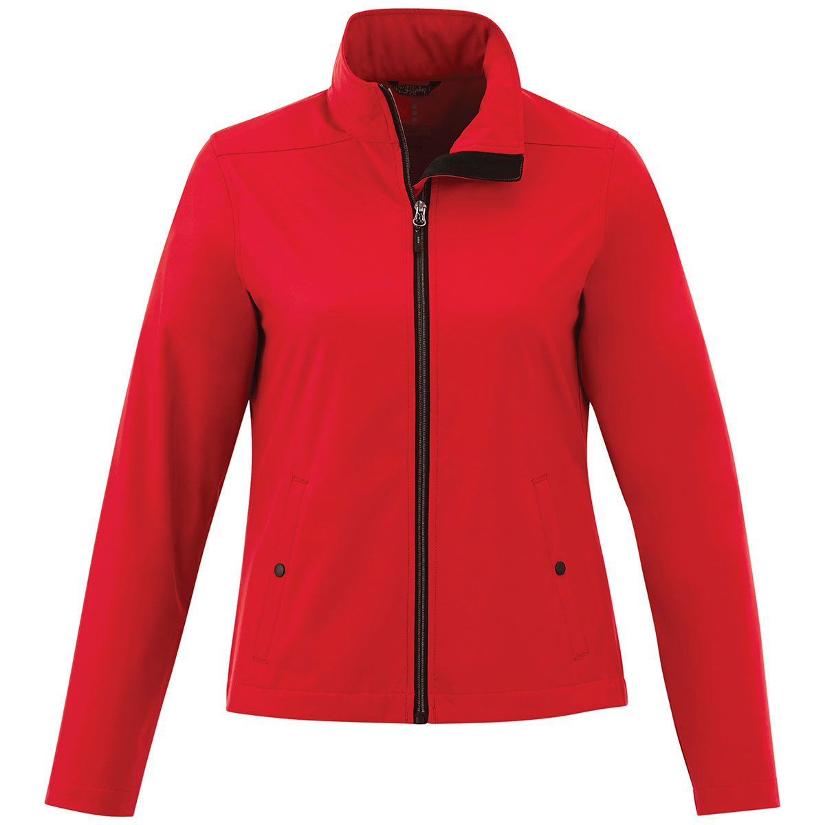 Elevate Women's Team Red Karmine Softshell Jacket: A Stylish and Warm Essential