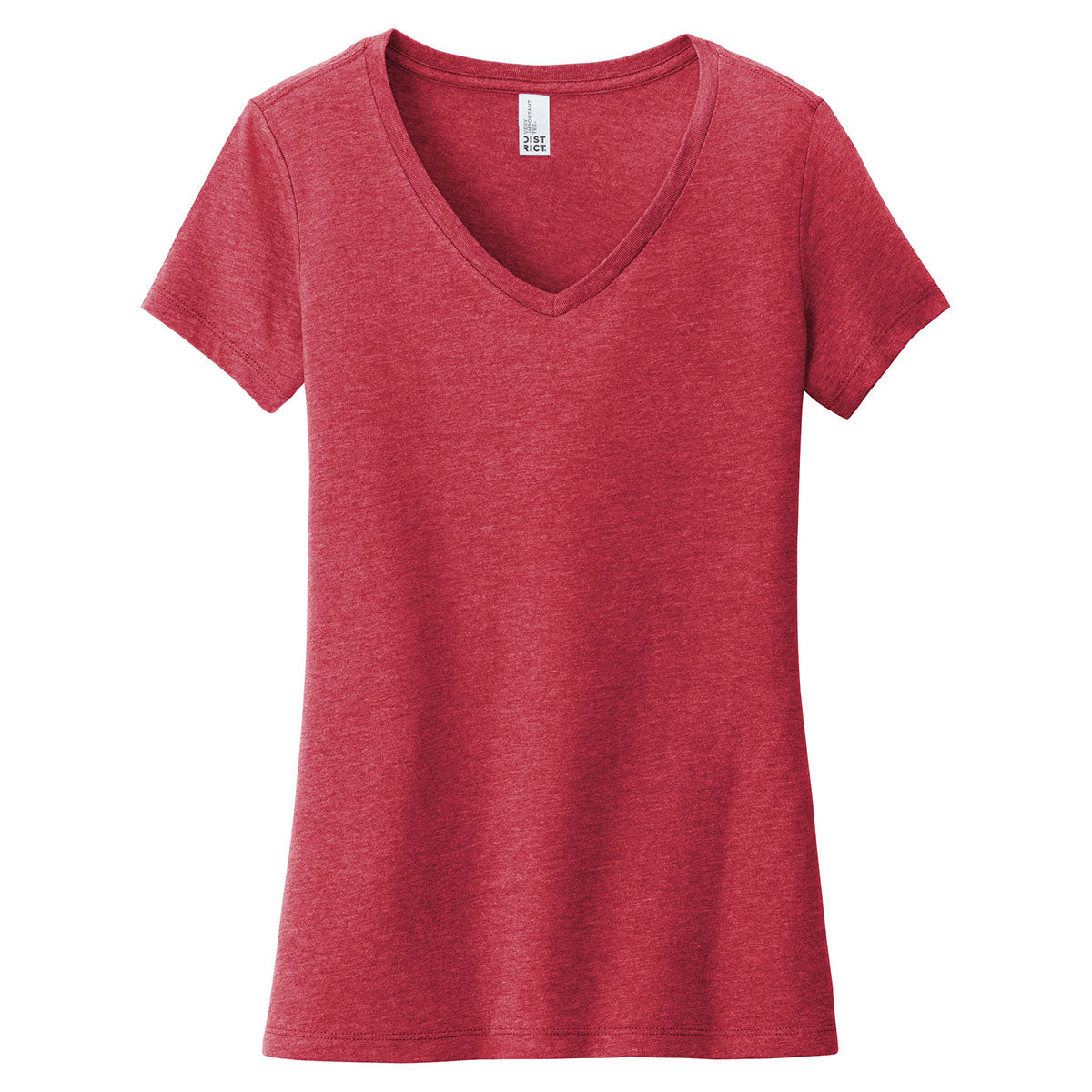 District Women's Stunning Heathered Red V-Neck Very Important Tee