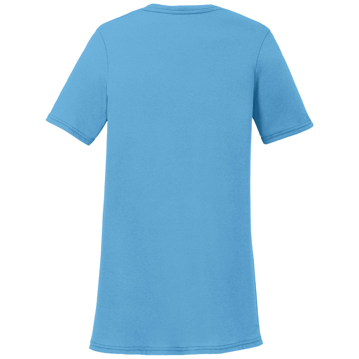Port & Company Women's Stunning Aquatic Blue Performance Blend V-Neck Tee - A Must-Have!