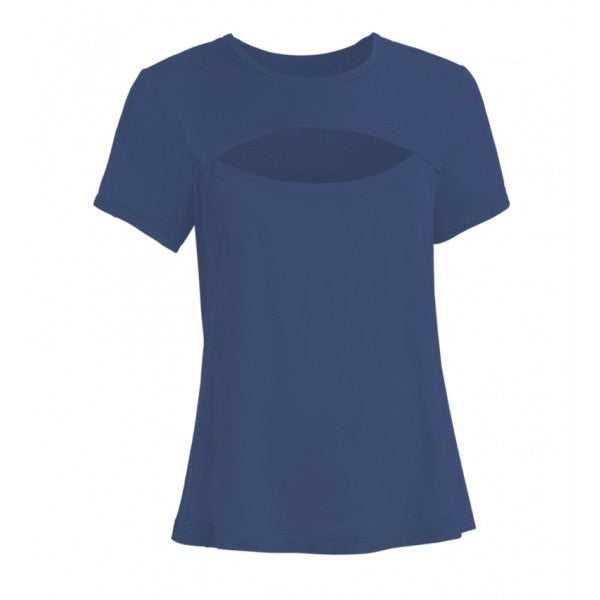 Stylish Expert Women's Stone Blue Half Moon Tee