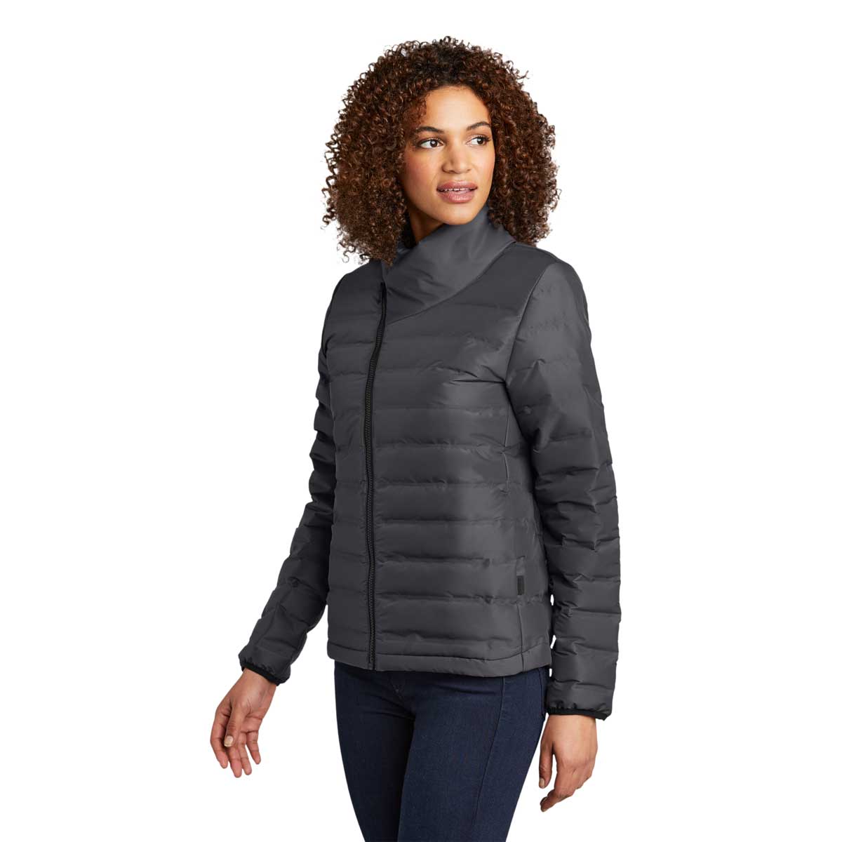 OGIO Women's Tarmac Grey Street Stylish Puffy Full-Zip Jacket