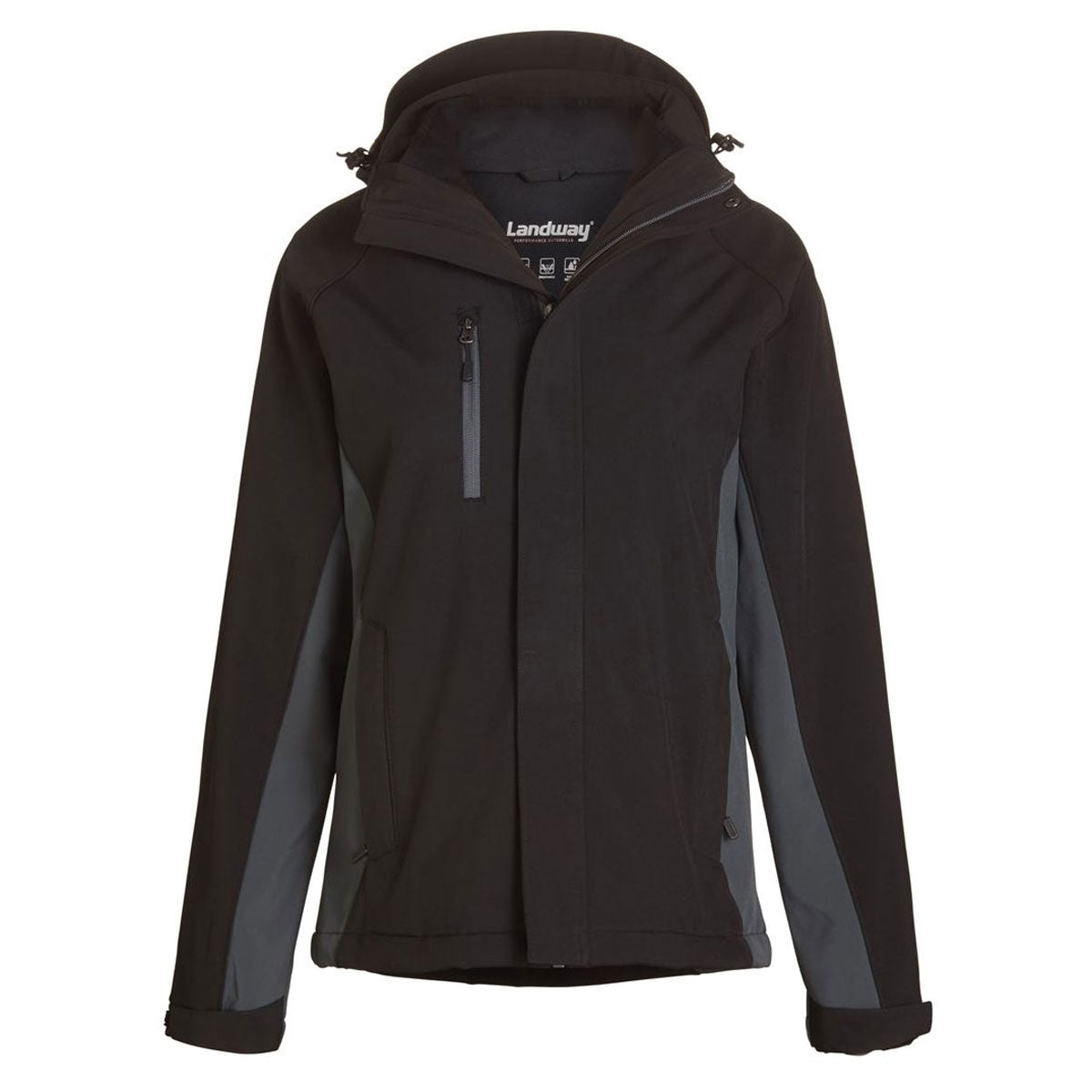Landway Women's Stylish Black/Charcoal Gravity 3-in-1 System Soft Shell - Conquer Winter in Style!