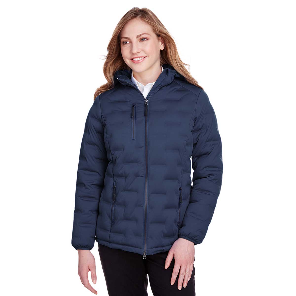 North End Women's Stylish Navy/Carbon Loft Puffer Jacket