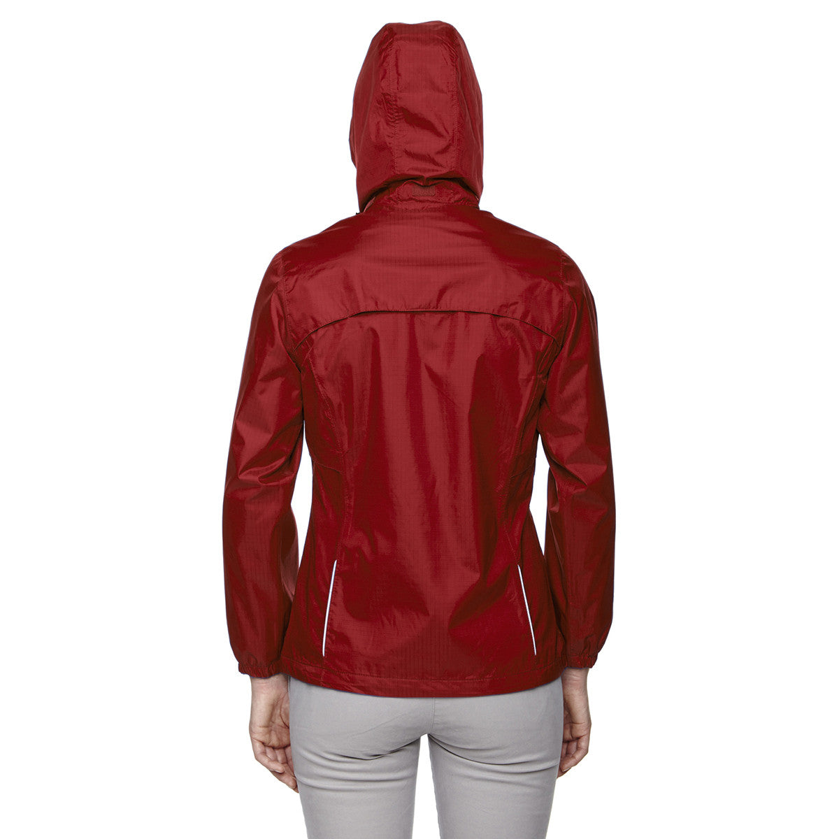 Core 365 Women's Stunning Red Climate-Ready Seam-Sealed Lightweight Variegated Ripstop Jacket
