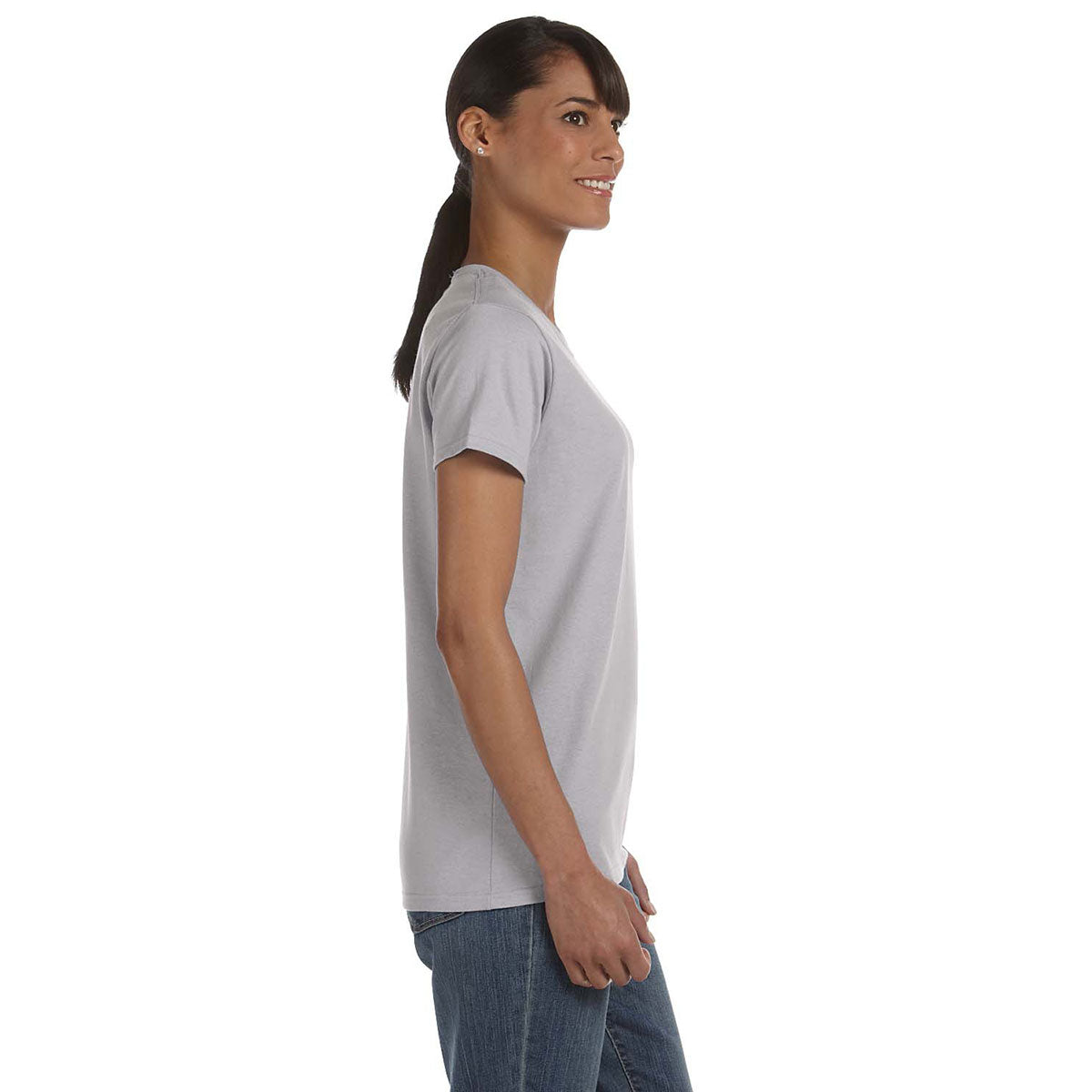 Gildan Women's Stylish Sport Grey 5.3 oz. T-Shirt