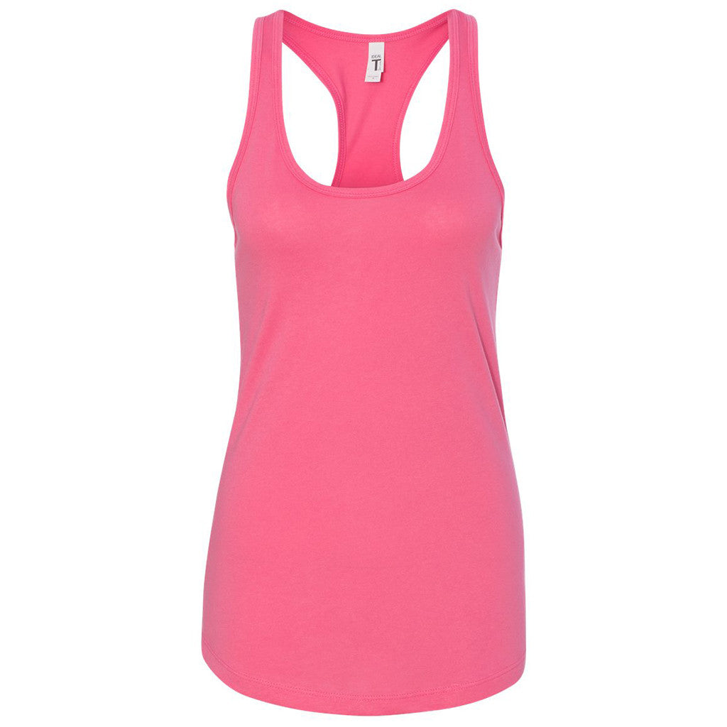Next Level Women's Stunning Hot Pink Ideal Racerback Tank