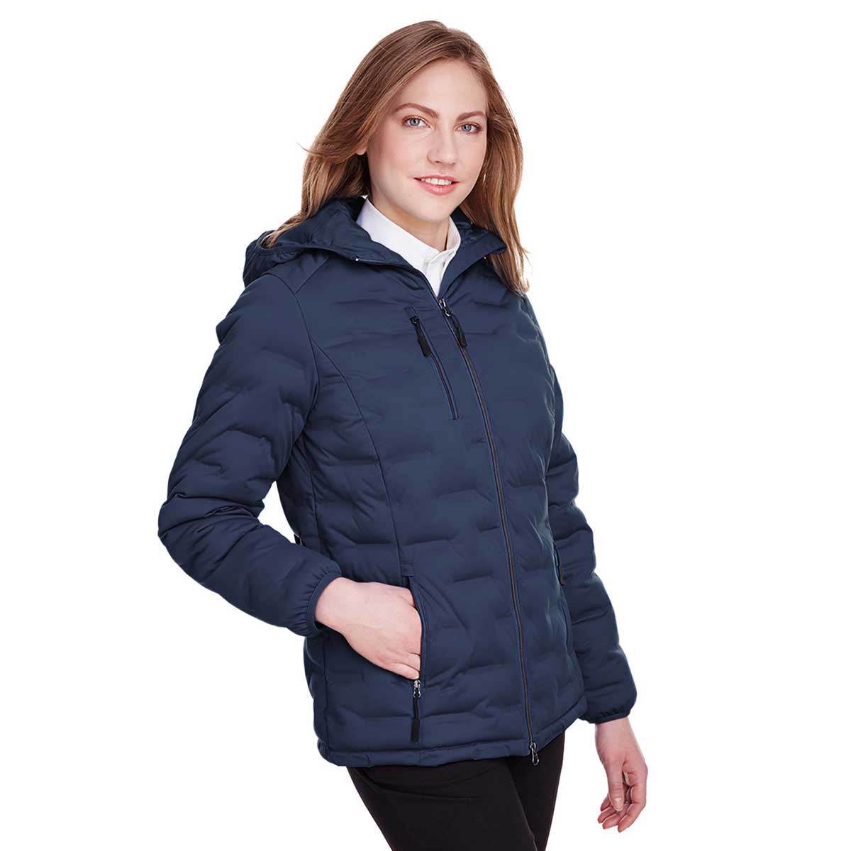 North End Women's Stylish Navy/Carbon Loft Puffer Jacket