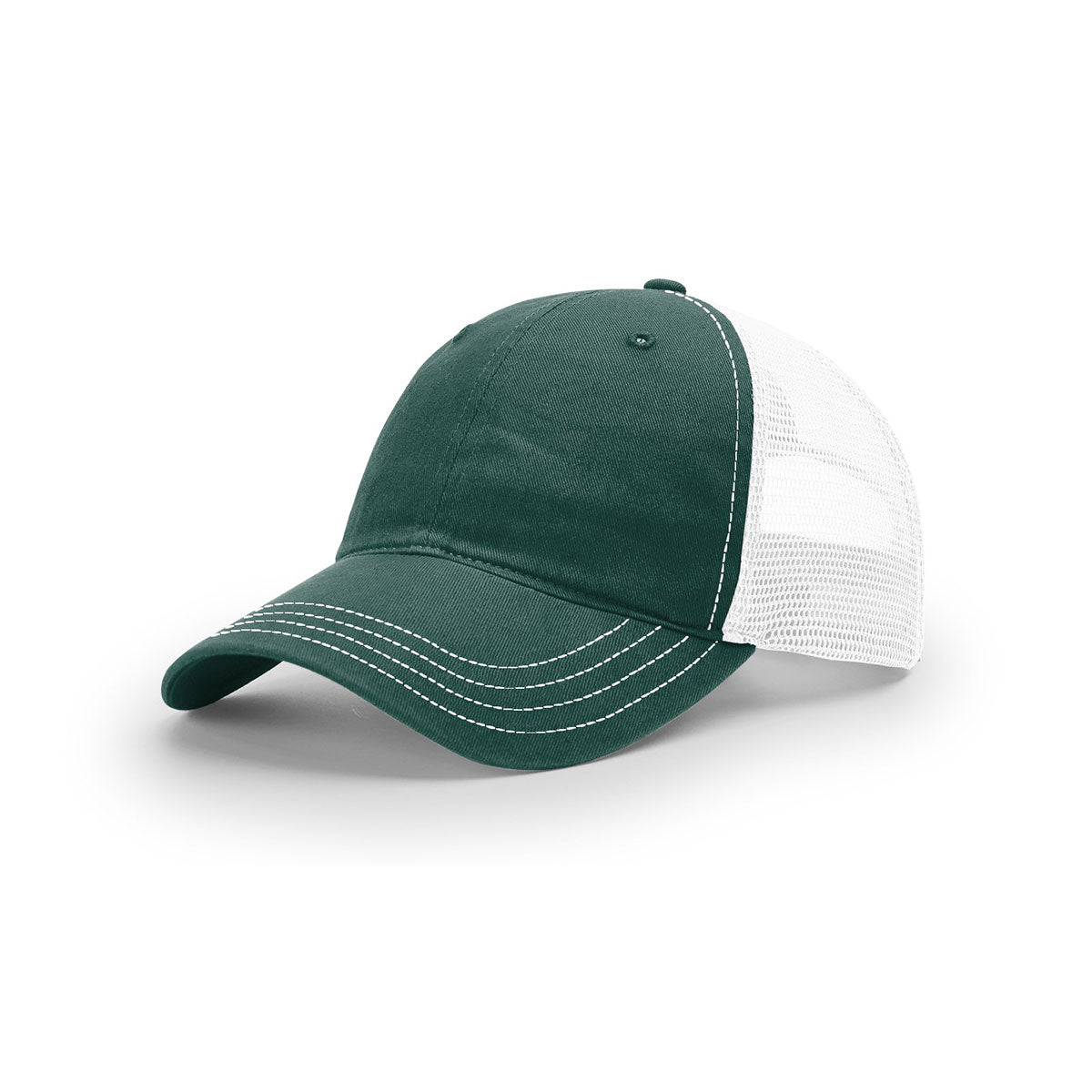 Richardson Women's Stunning Dark Green/White Garment Washed Trucker Hat