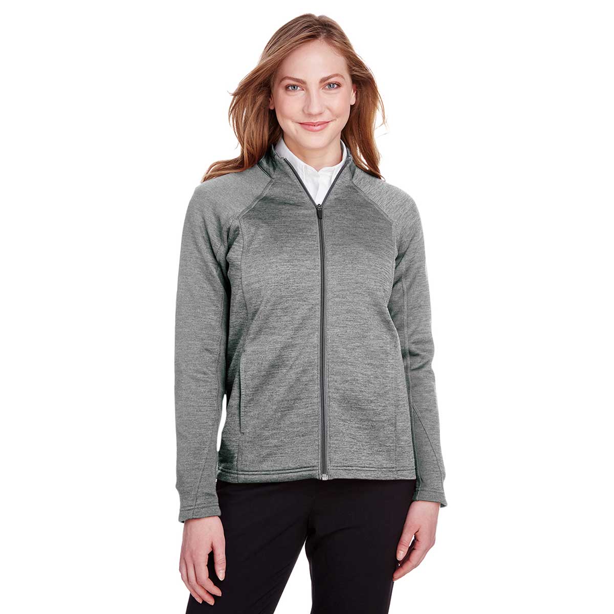 North End Women's Flux 2.0 Full-Zip Jacket - Light Heather/Carbon