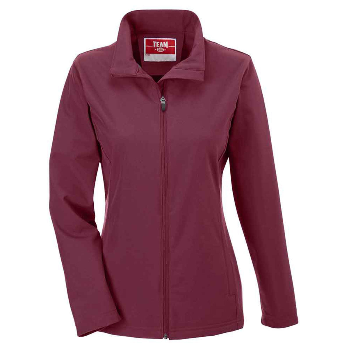 Team 365 Women's Maroon Sporty Leader Soft Shell Jacket - A Fashion and Function Powerhouse!