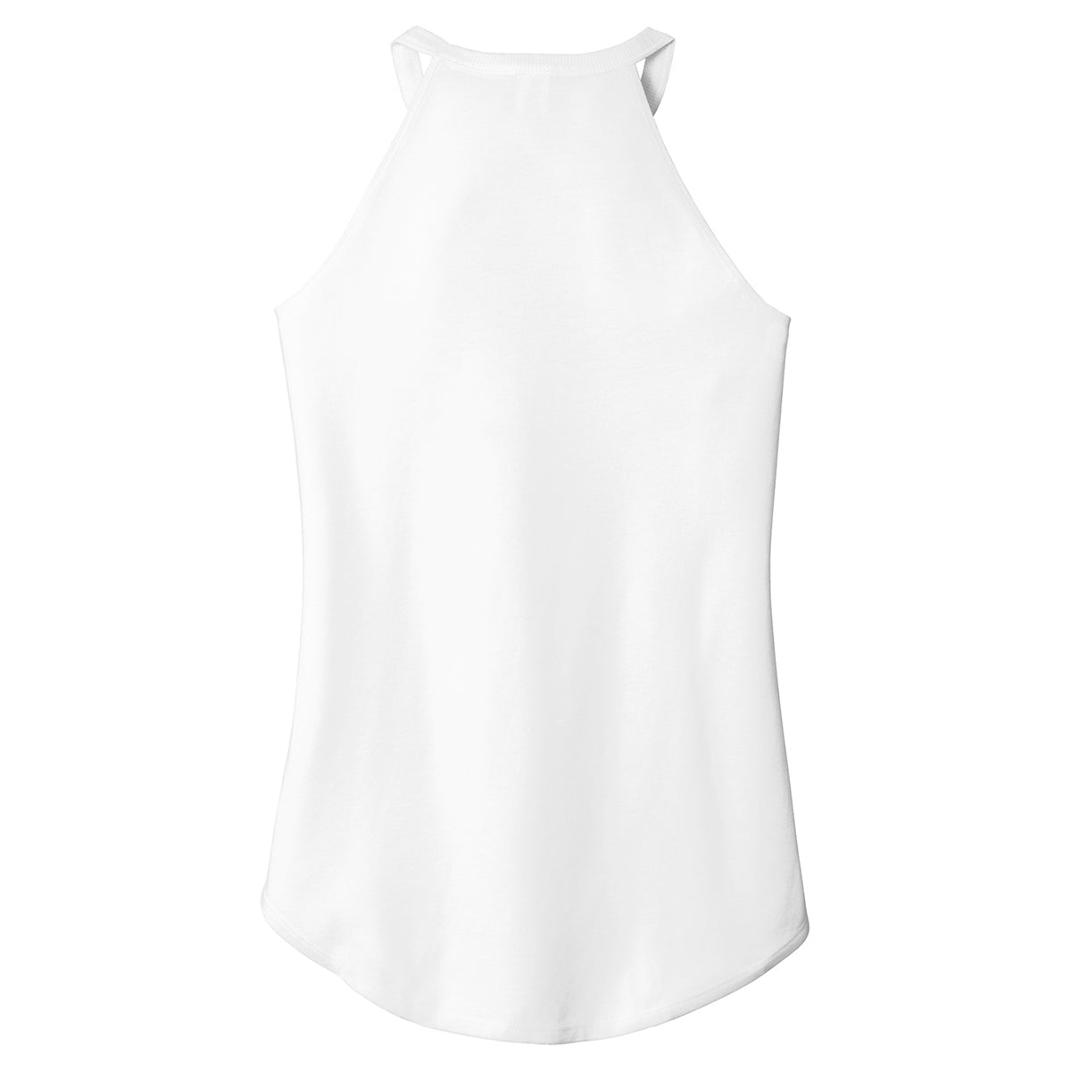 District Women's Stunning White Perfect Tri Rocker Tank - A Marketing Must-Have!