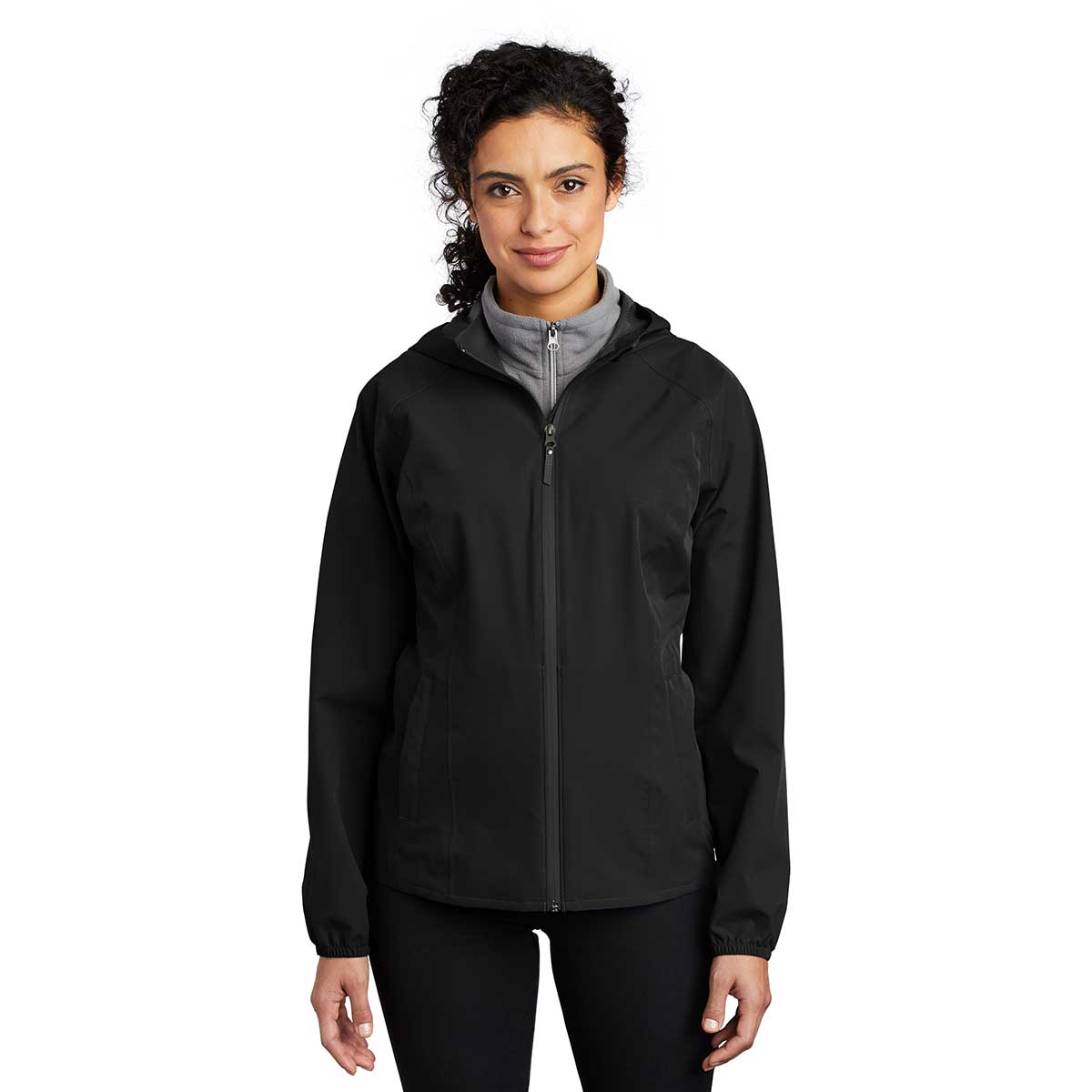 Port Authority Women's Stunning Deep Black Essential Rain Jacket
