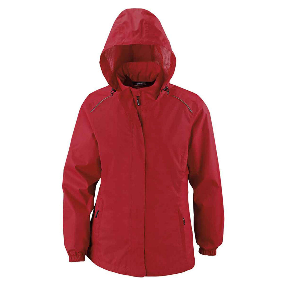 Core 365 Women's Stunning Red Climate-Ready Seam-Sealed Lightweight Variegated Ripstop Jacket