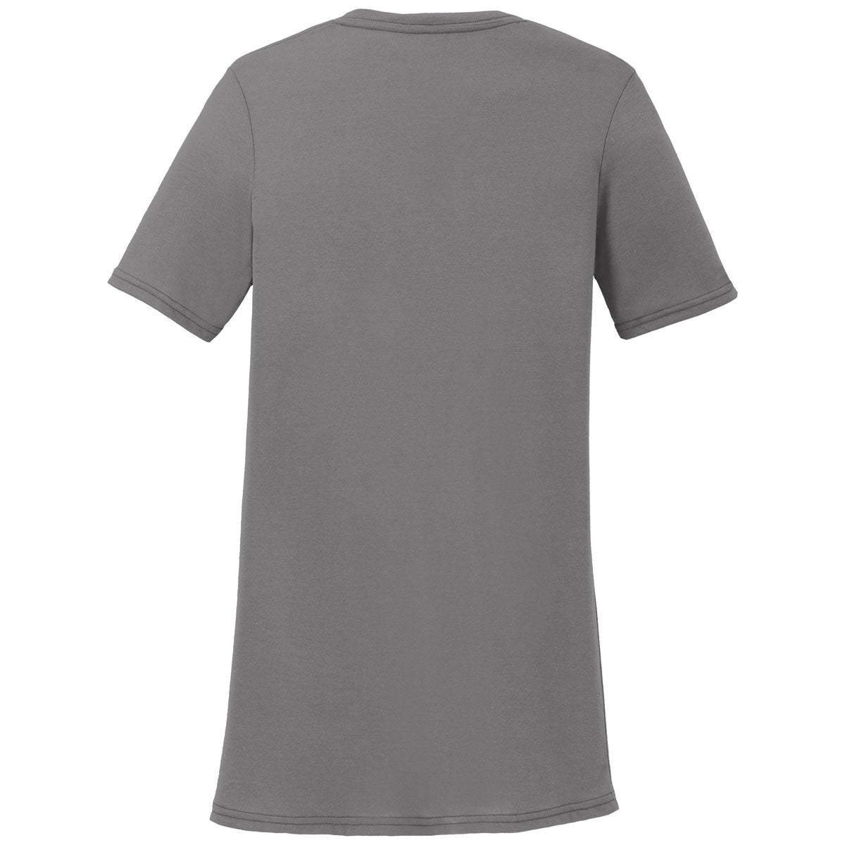 Port & Company Women's Medium Grey Performance Blend V-Neck Tee - Unbeatable Comfort!