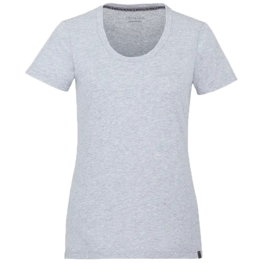Elevate Women's Heather Grey Somoto Eco Short Sleeve Tee - Stylish & Sustainable
