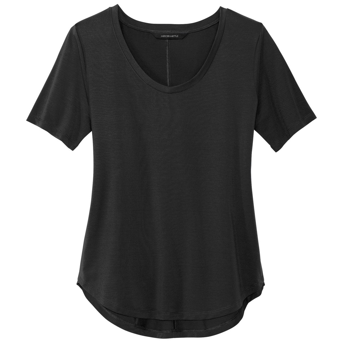 Mercer+Mettle Women's Stunning Deep Black Stretch Relaxed Scoop Tee