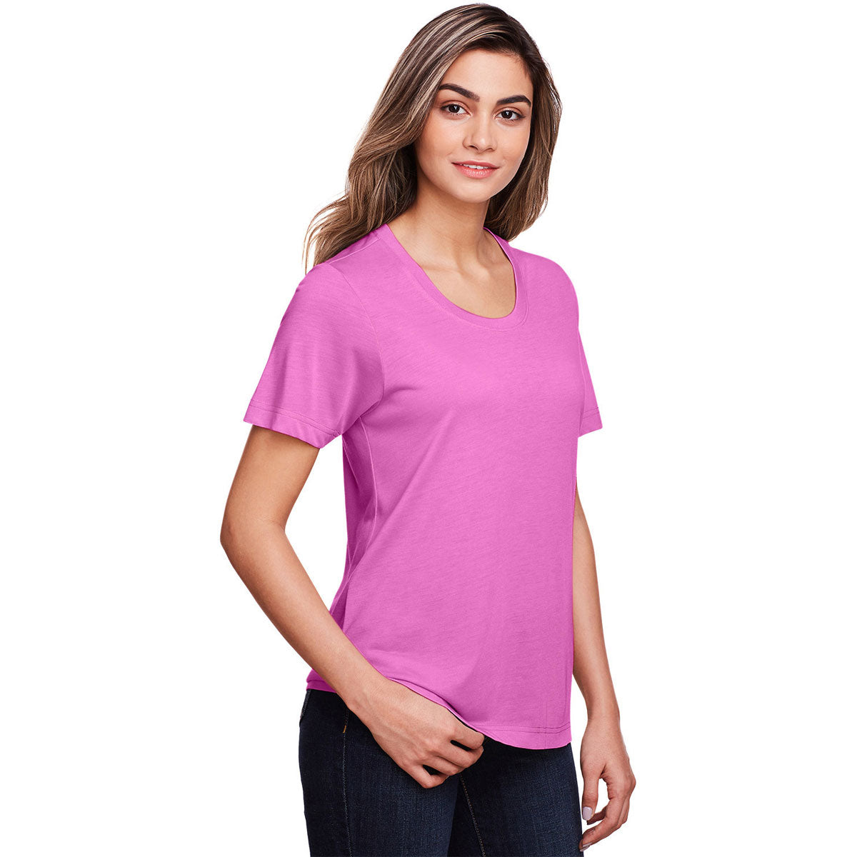 Core 365 Women's Charitable Pink Fusion ChromaSoft Performance T-Shirt - Unleash Your Style!