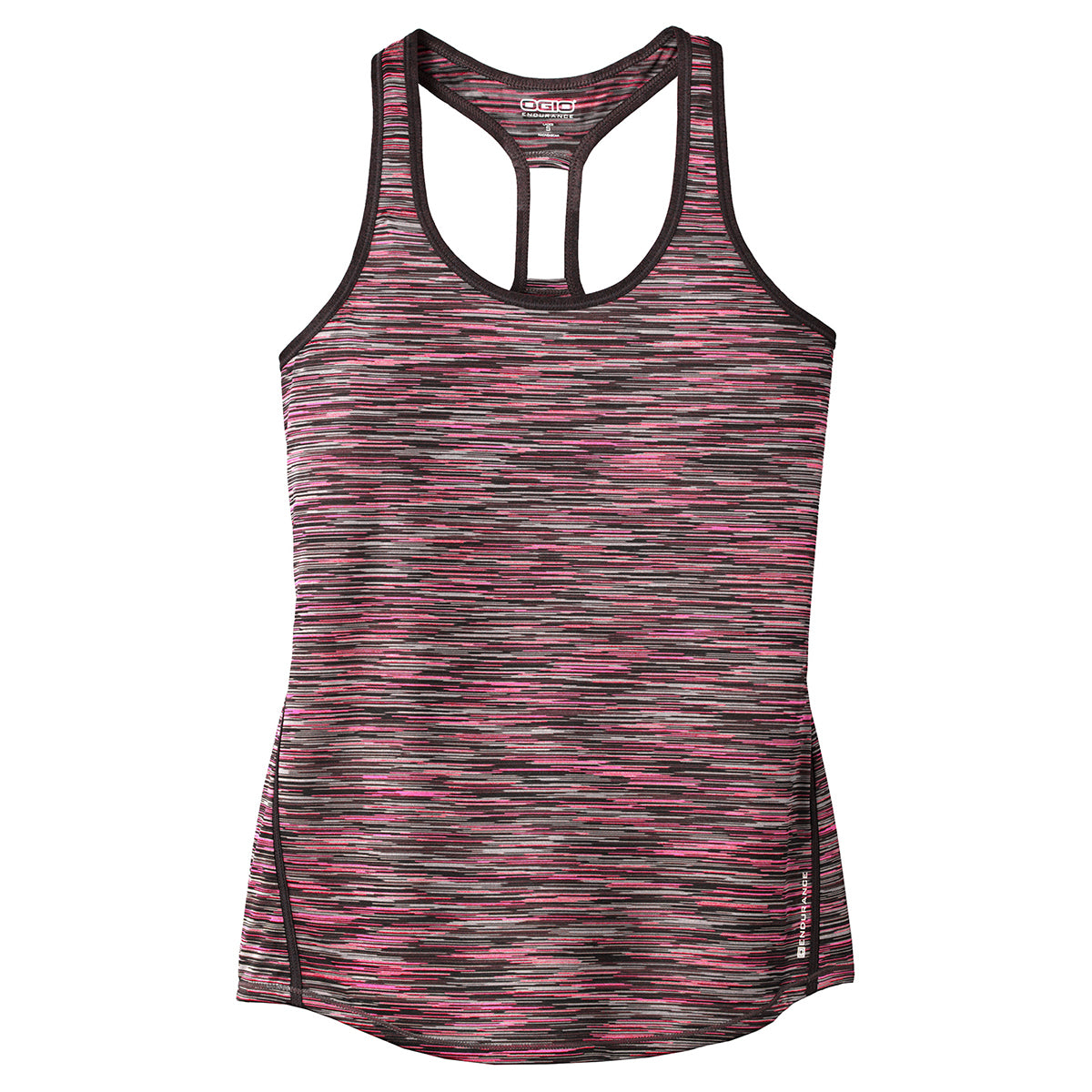 OGIO Endurance Women's Fierce Coral Space Dye Verge Racerback Tank - Stay Cool & Stylish!
