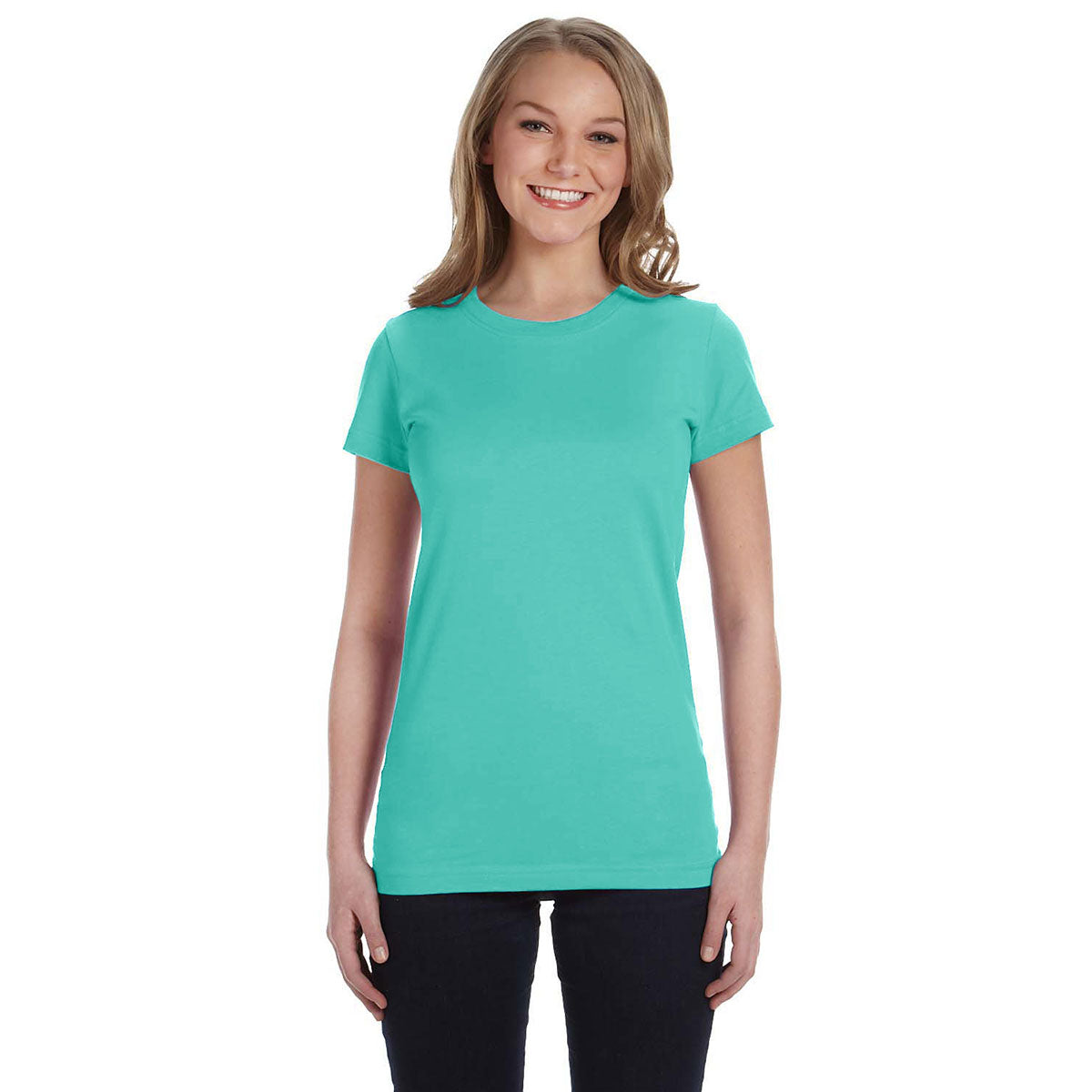 LAT Women's Caribbean Junior Fit Fine Jersey Customizable T-Shirt