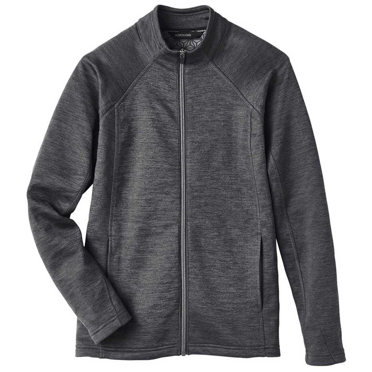 North End Women's Stylish Black Heather/Carbon Flux 2.0 Full-Zip Jacket