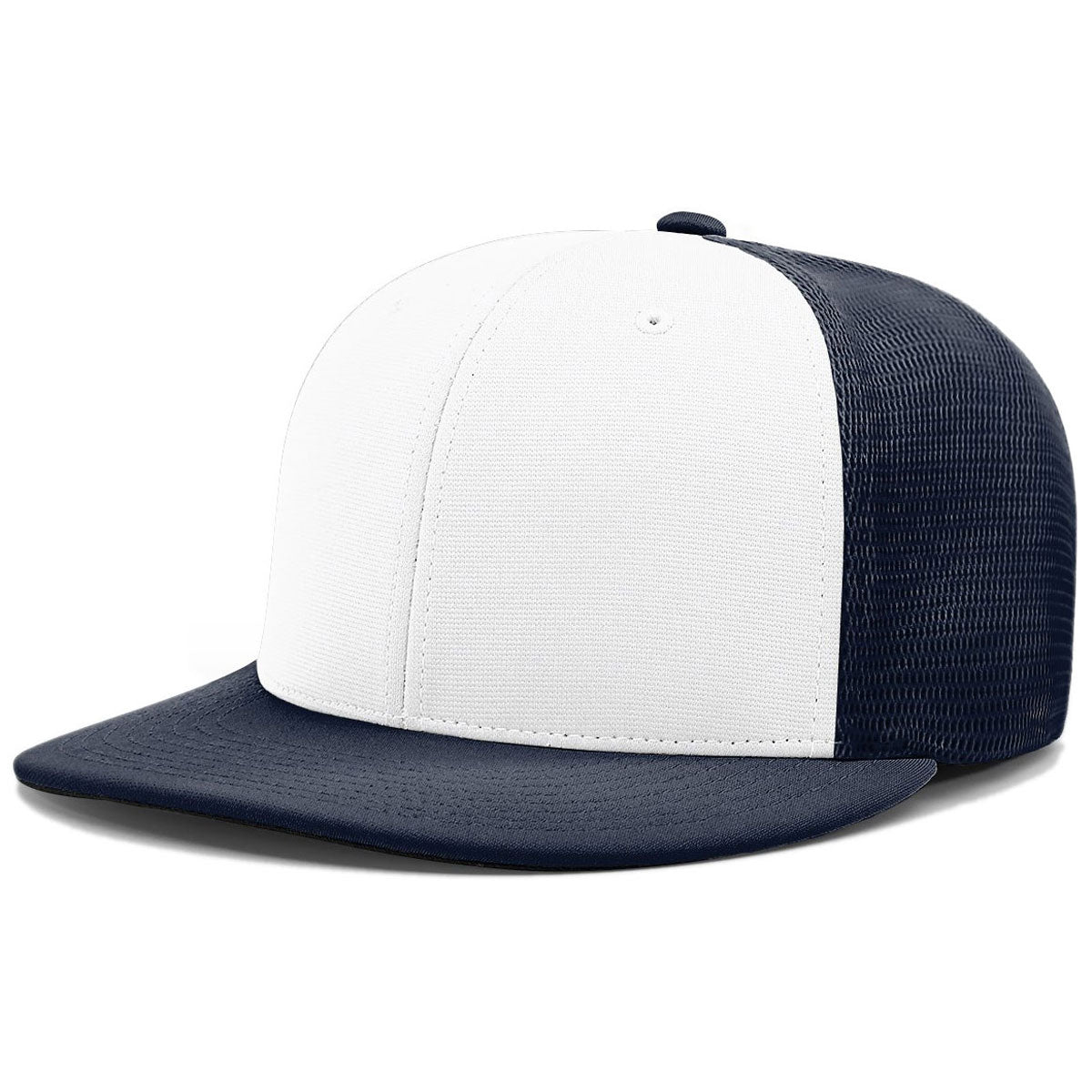 Richardson White/Navy Alternate Pulse Mesh R-Flex Cap - A Stylish Headwear with American Charm