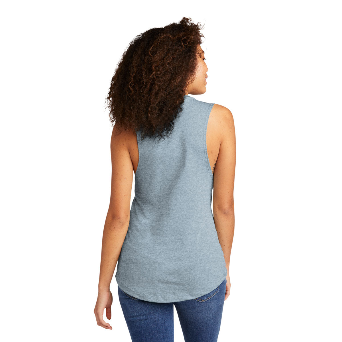 Next Level Women's Stunning Stonewash Denim Festival Muscle Tank