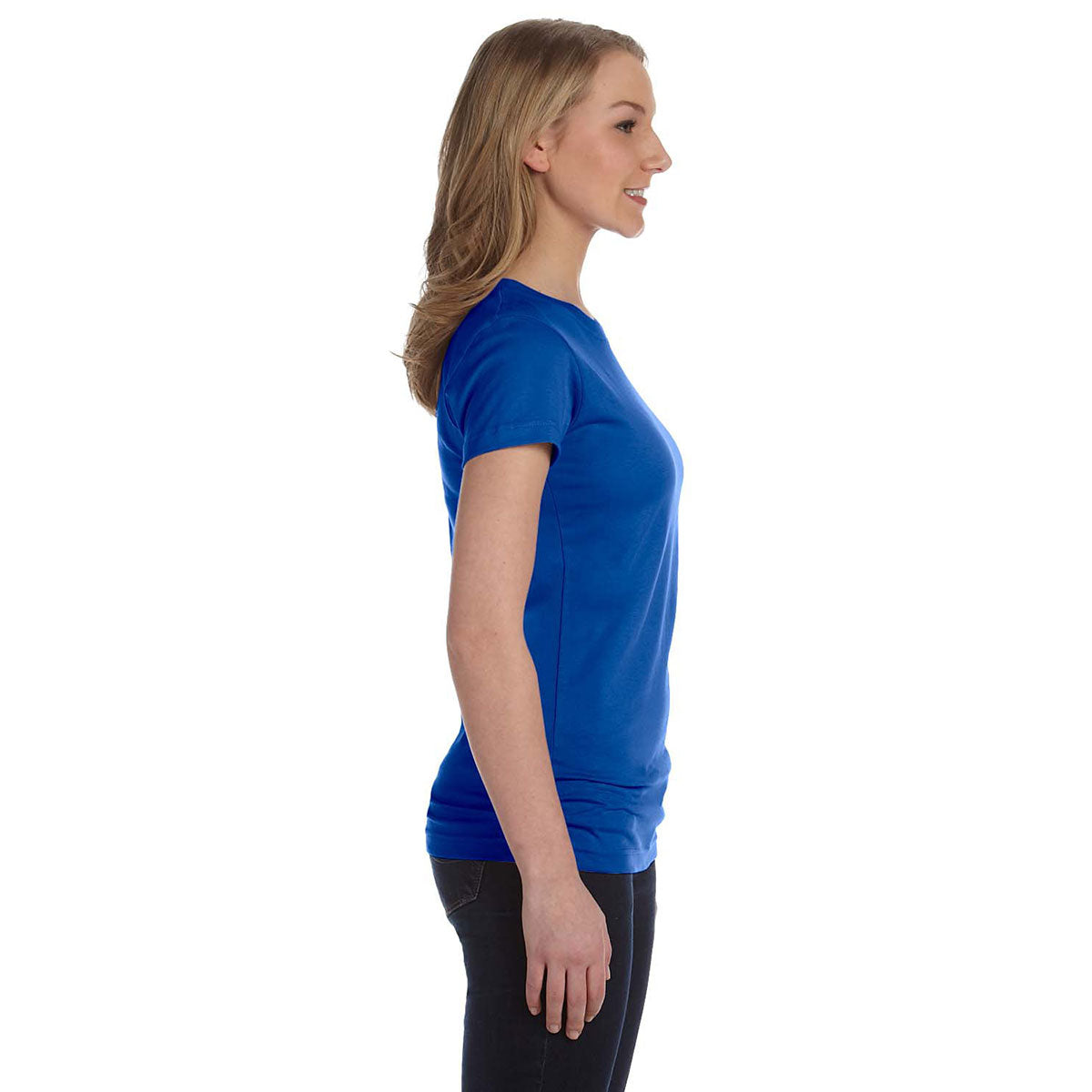 LAT Women's Royal Junior Fit Premium Jersey T-Shirt - Ideal for Brand Promotion