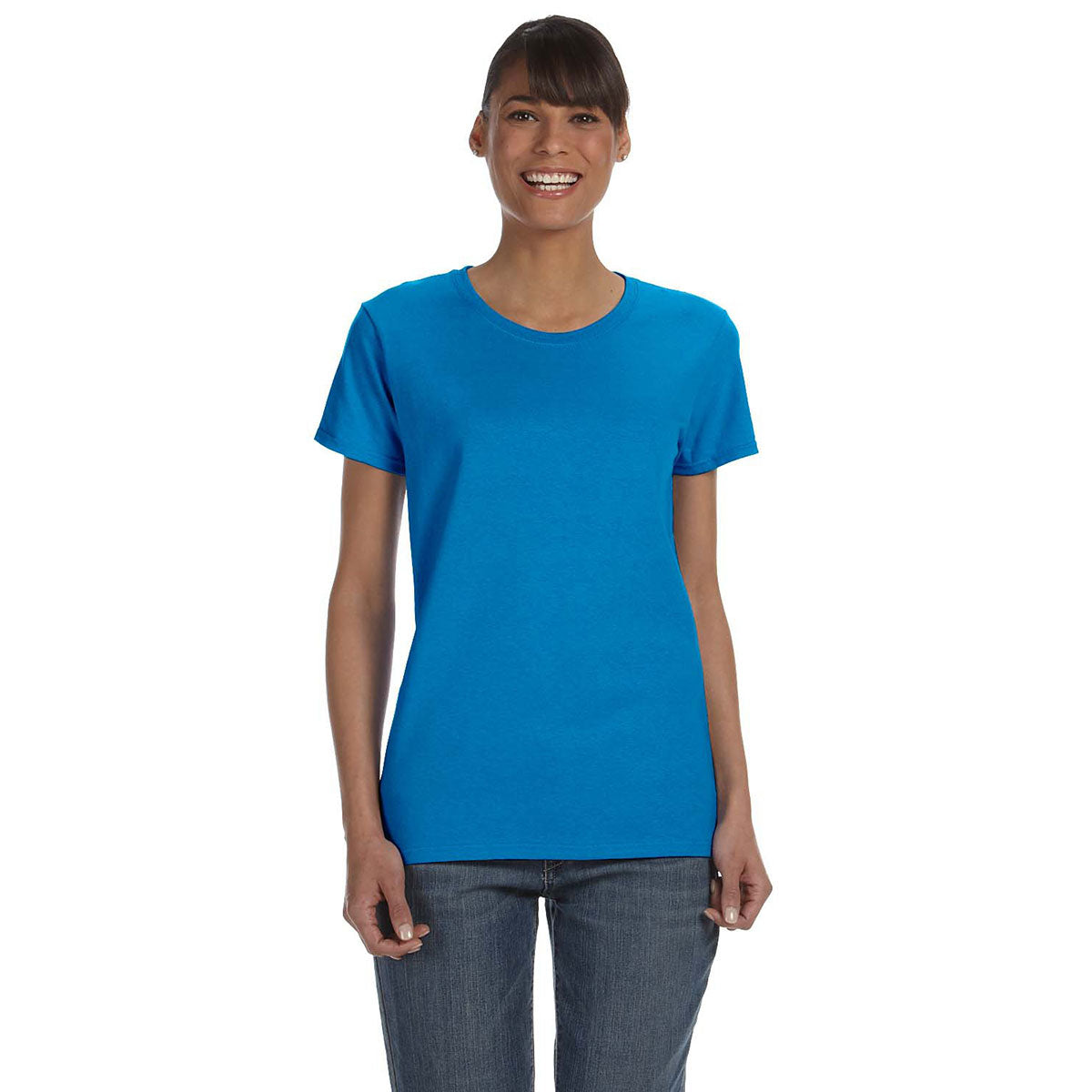 Gildan Women's Sapphire 5.3 oz. Custom-Printed T-Shirt