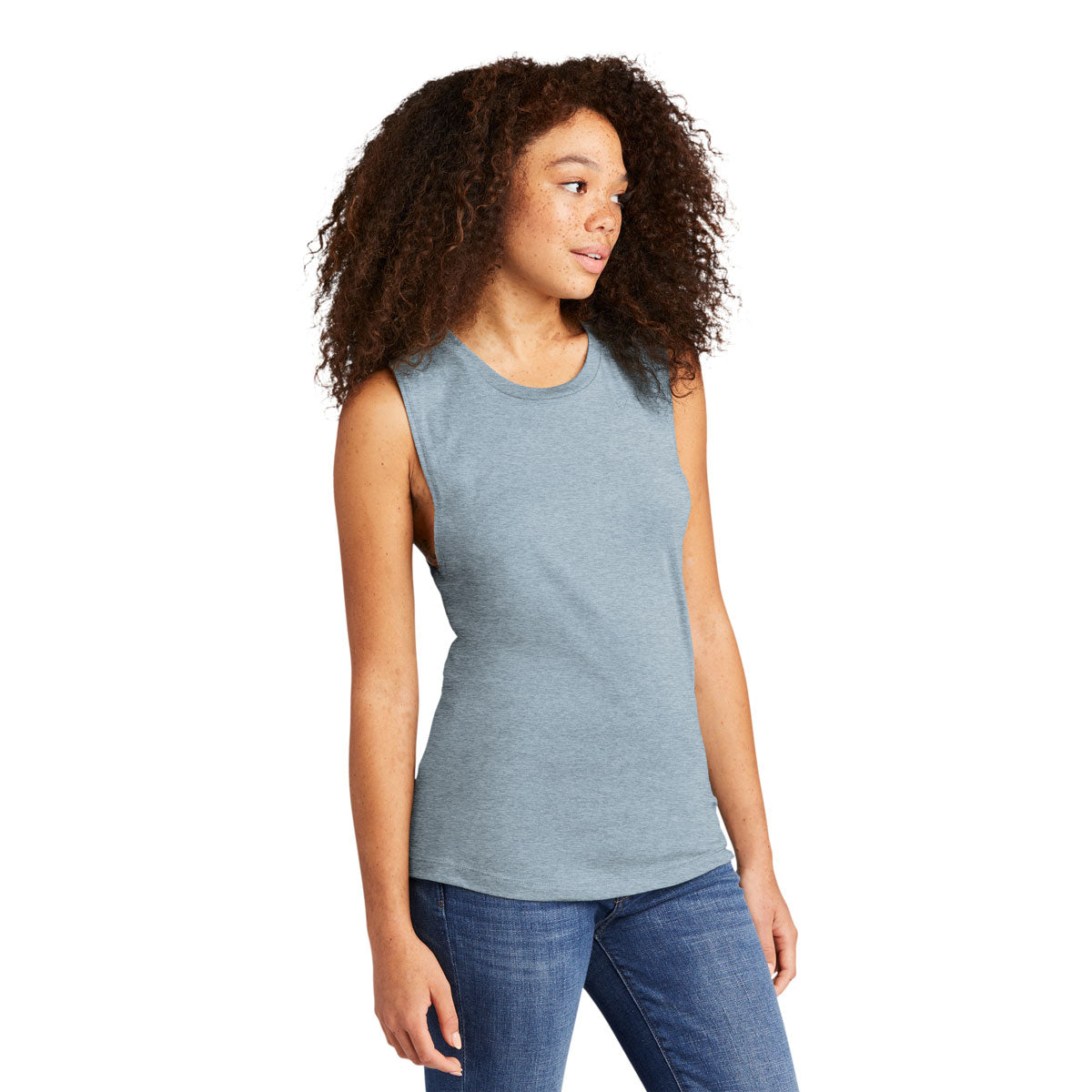 Next Level Women's Stunning Stonewash Denim Festival Muscle Tank