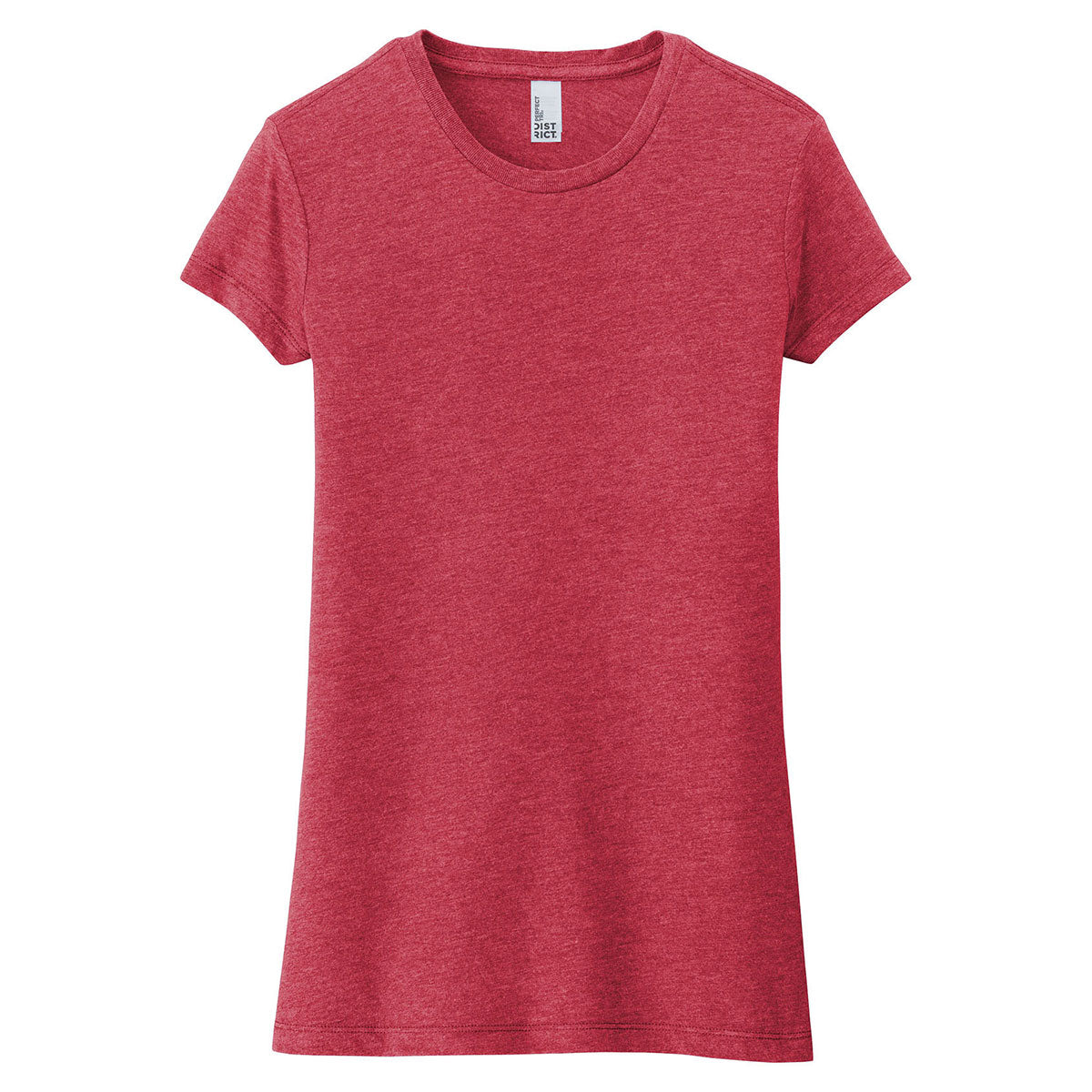 District Women's Red Frost Stylish Fitted Tri Tee