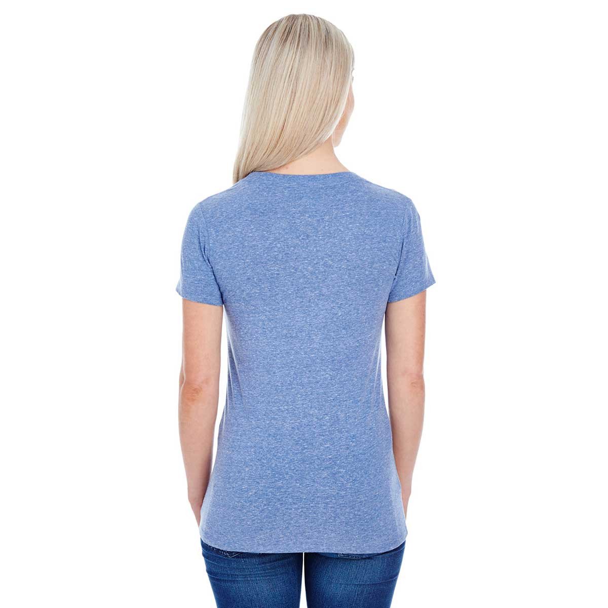 Threadfast Women's Navy Triblend Summer Must-Have Short-Sleeve T-Shirt