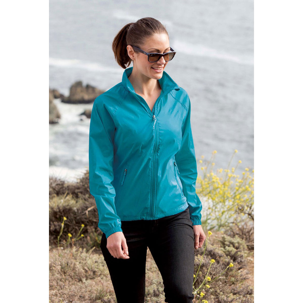 Landway Women's Stunning Caspian Blue Radius Windbreaker - A Must-Have for Every Lady!