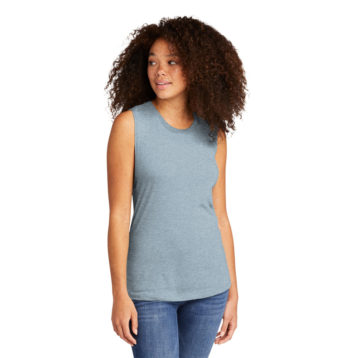 Next Level Women's Stunning Stonewash Denim Festival Muscle Tank